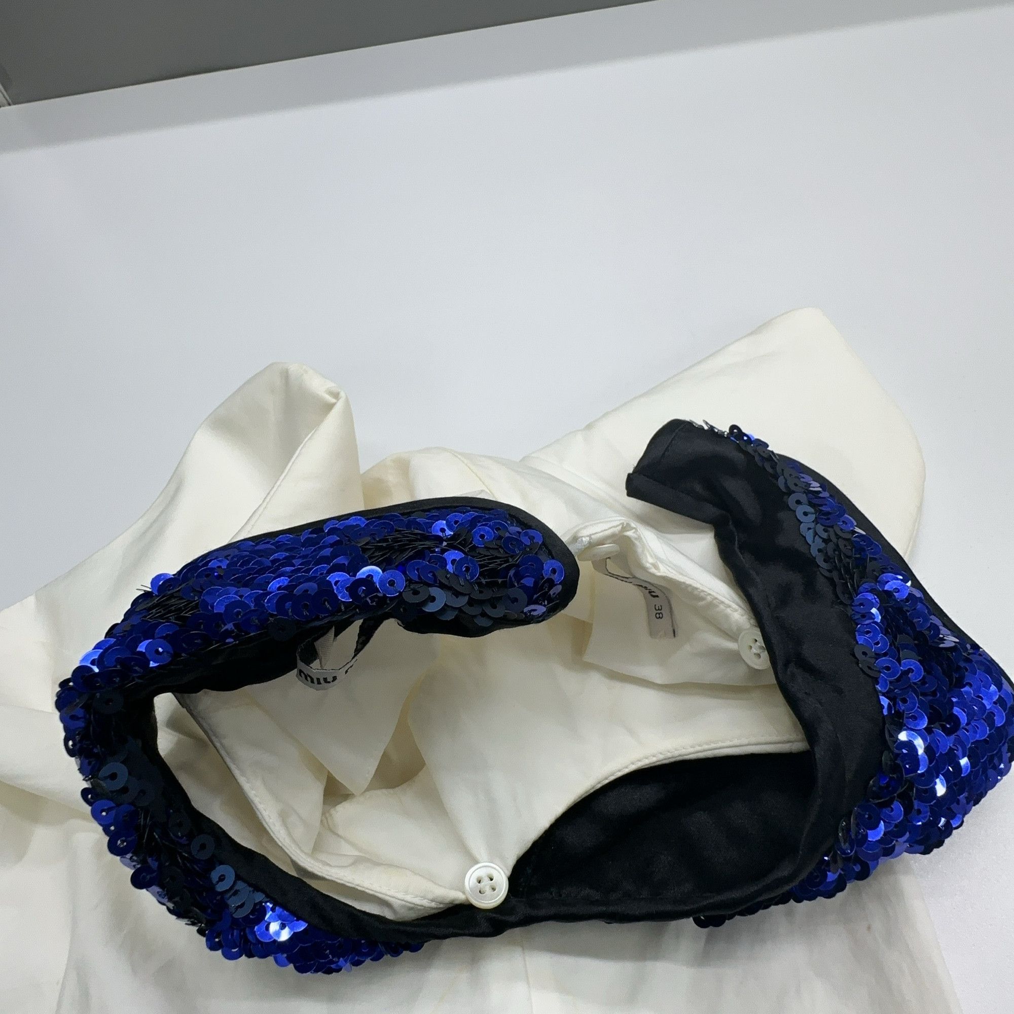 Miu Miu Miu Miu Sequin Collar Blouse Size 38 Size XS / US 0-2 / IT 36-38 - 9 Thumbnail