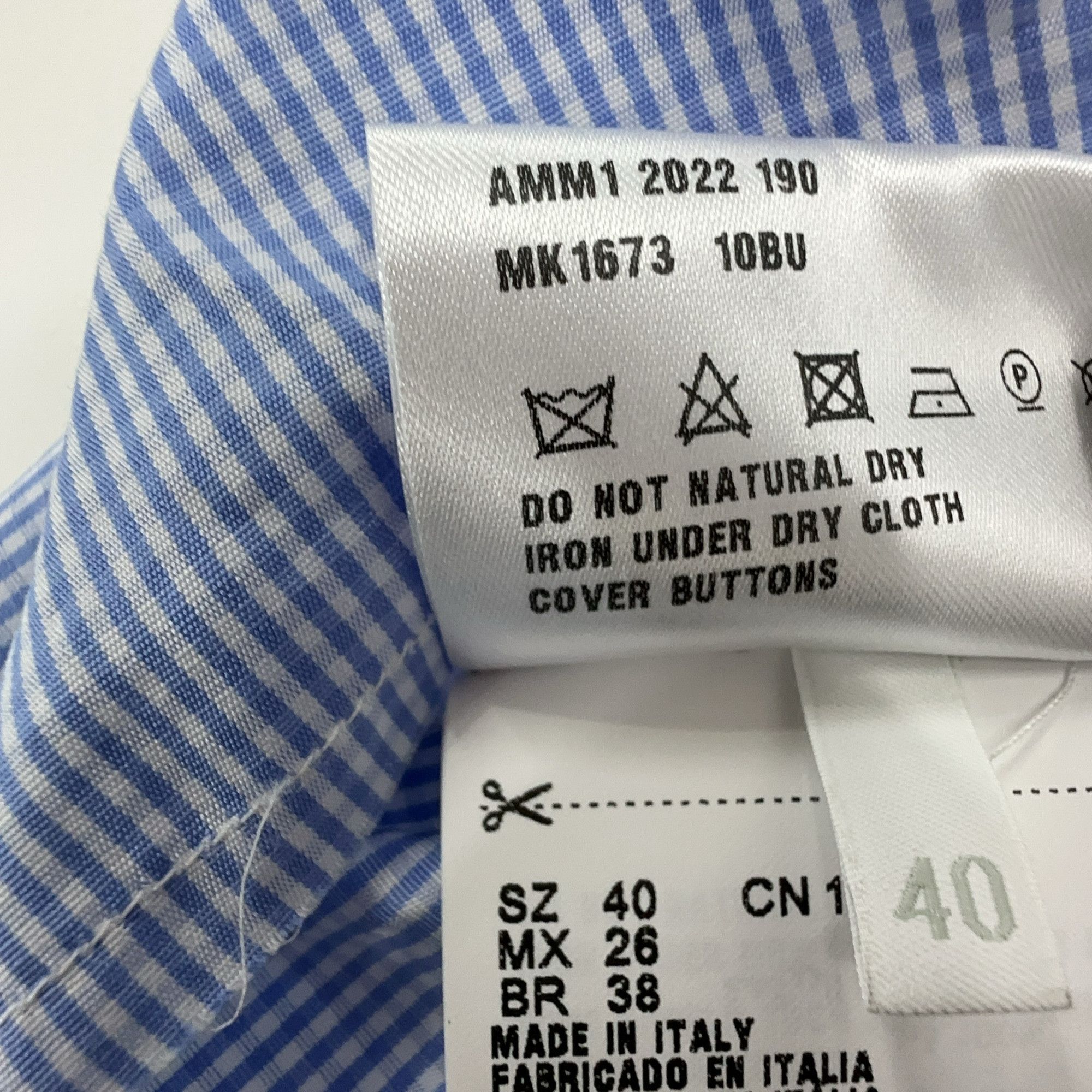 Miu Miu Miu Miu Blue Gingham Button Up Shirt Size 40 Size S / US 4 / IT 40 - 4 Thumbnail