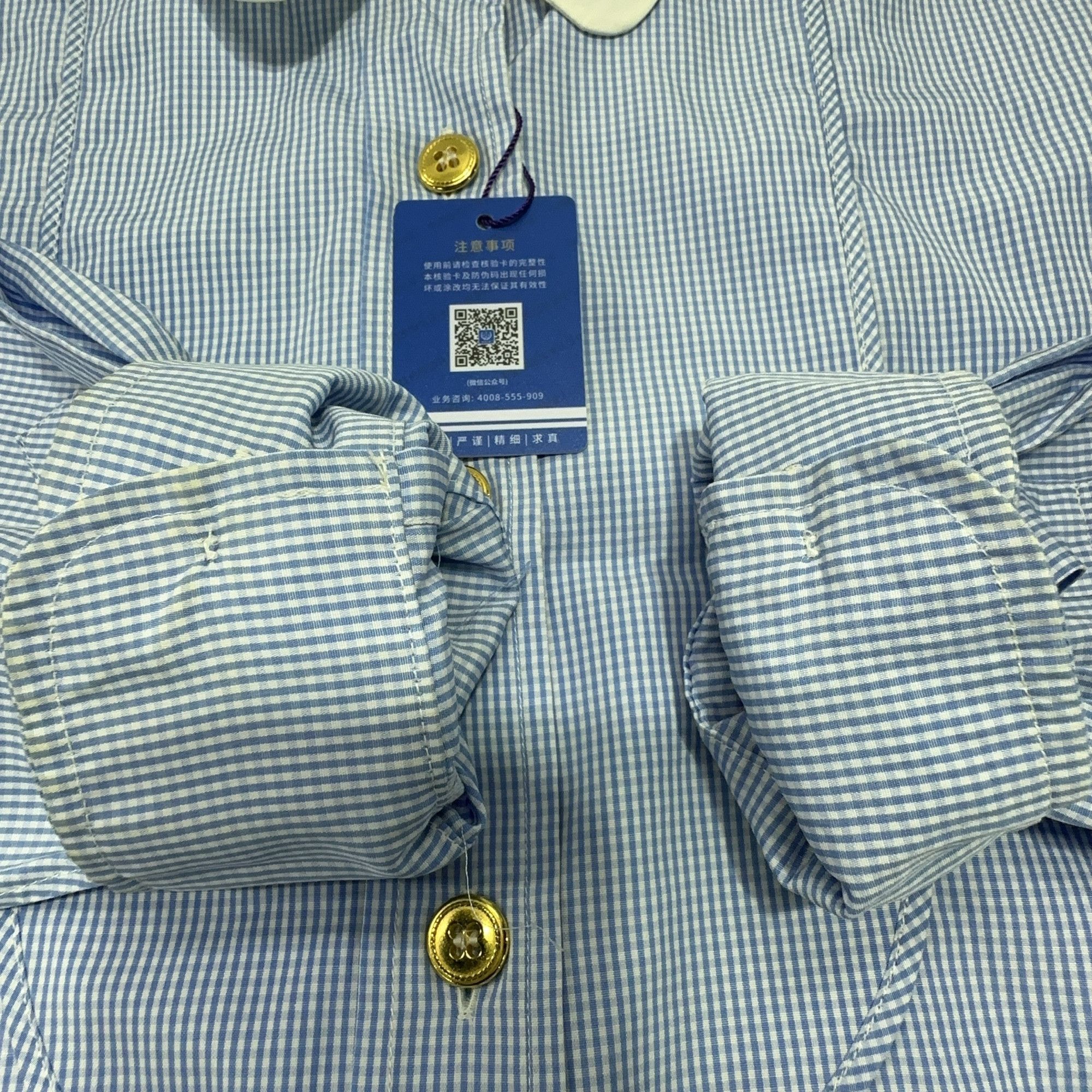 Miu Miu Miu Miu Blue Gingham Button Up Shirt Size 40 Size S / US 4 / IT 40 - 6 Thumbnail