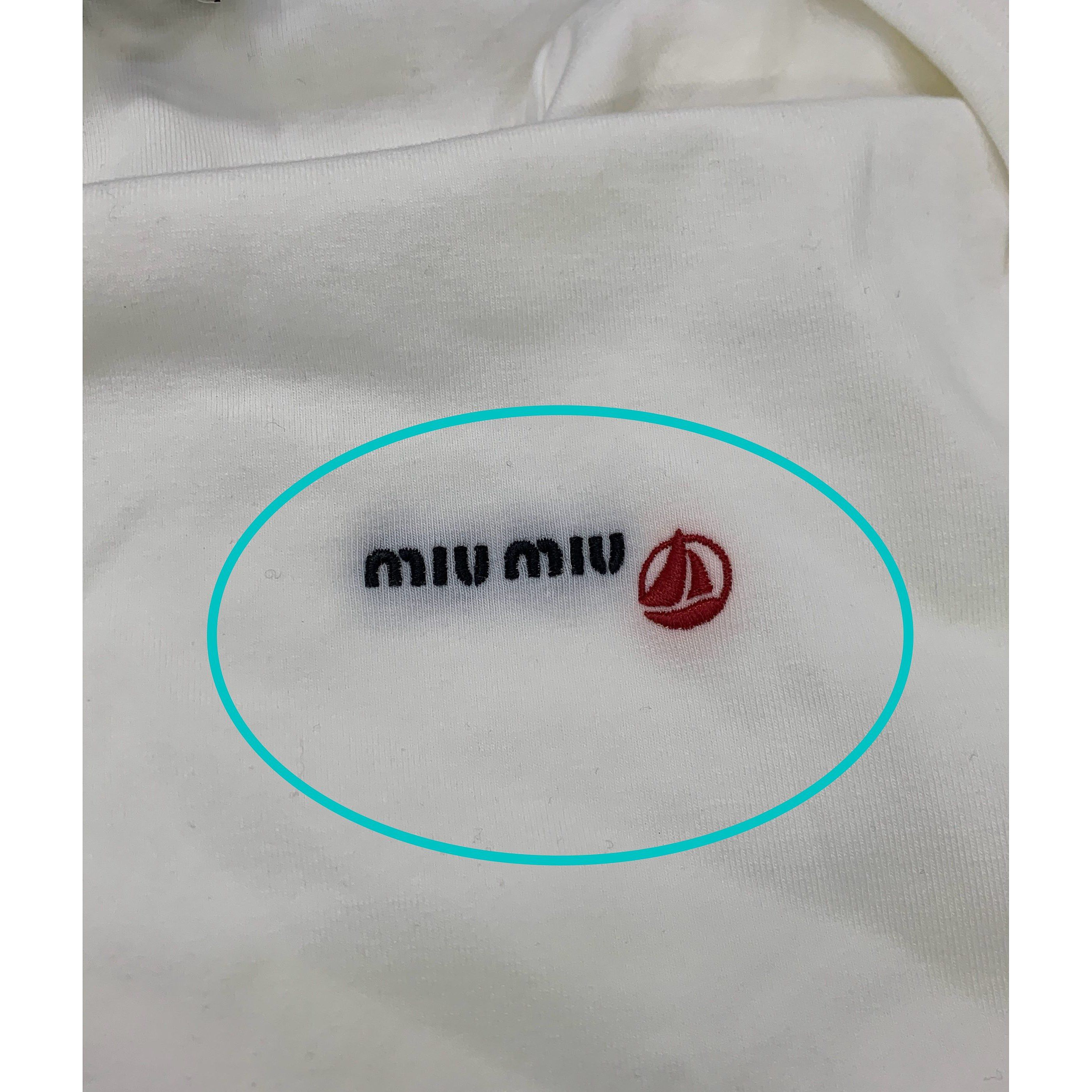 Miu Miu Miu Miu x Petit Bateau Embroidered Logo T-Shirt Size M Size M / US 6-8 / IT 42-44 - 5 Thumbnail
