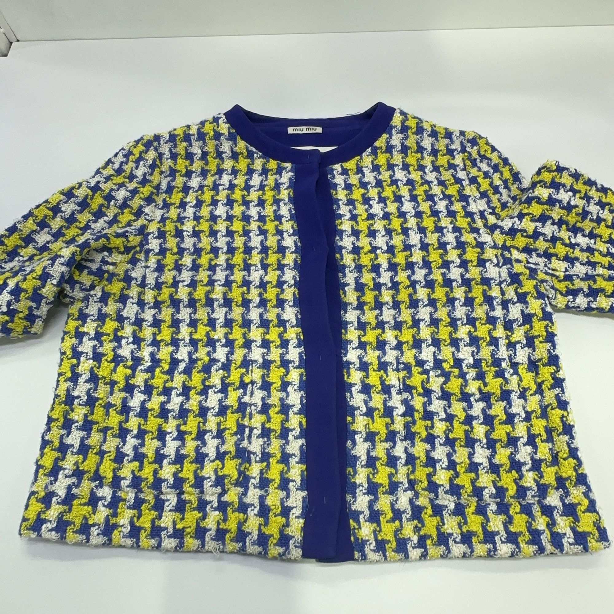 Miu Miu Miu Miu Houndstooth Tweed Jacket Size 38 Size XS / US 0-2 / IT 36-38 - 8 Thumbnail