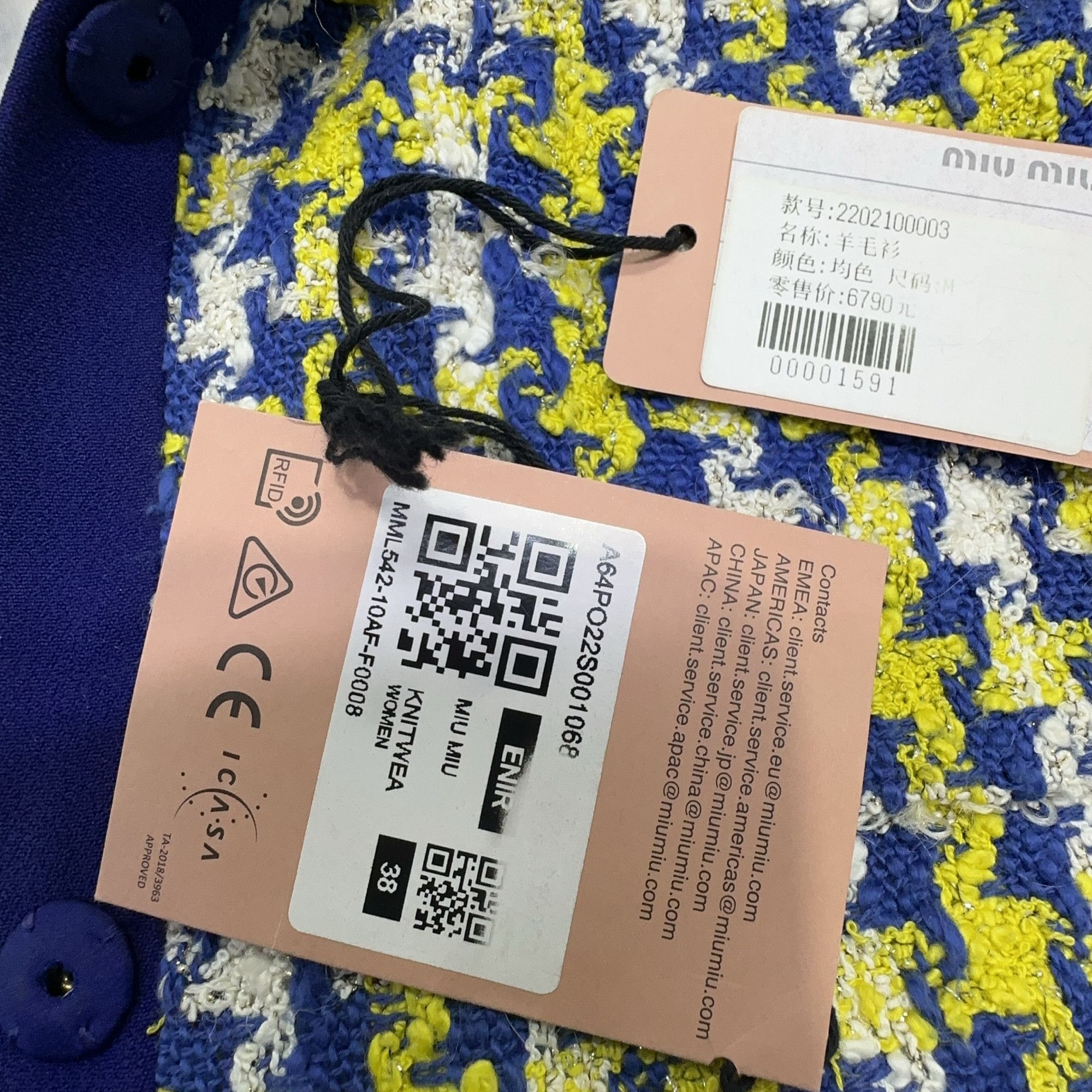 Miu Miu Miu Miu Houndstooth Tweed Jacket Size 38 Size XS / US 0-2 / IT 36-38 - 6 Thumbnail