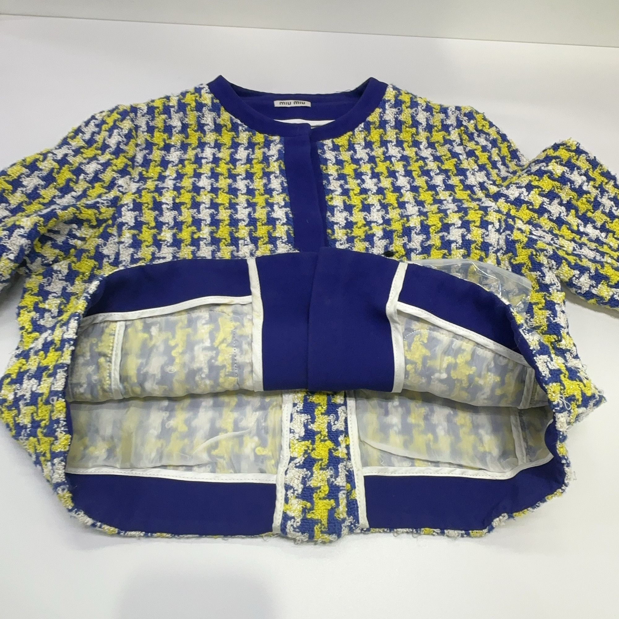 Miu Miu Miu Miu Houndstooth Tweed Jacket Size 38 Size XS / US 0-2 / IT 36-38 - 9 Thumbnail