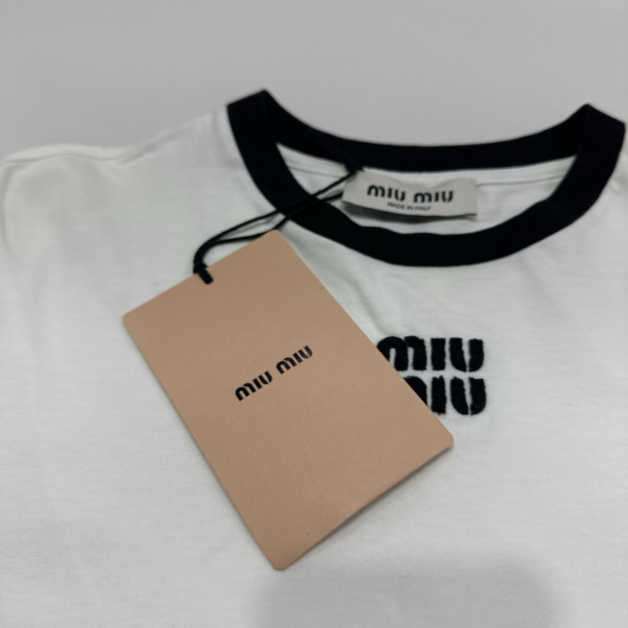 Miu Miu Miu Miu Logo Print T-Shirt Size XS Size XS / US 0-2 / IT 36-38 - 6 Thumbnail