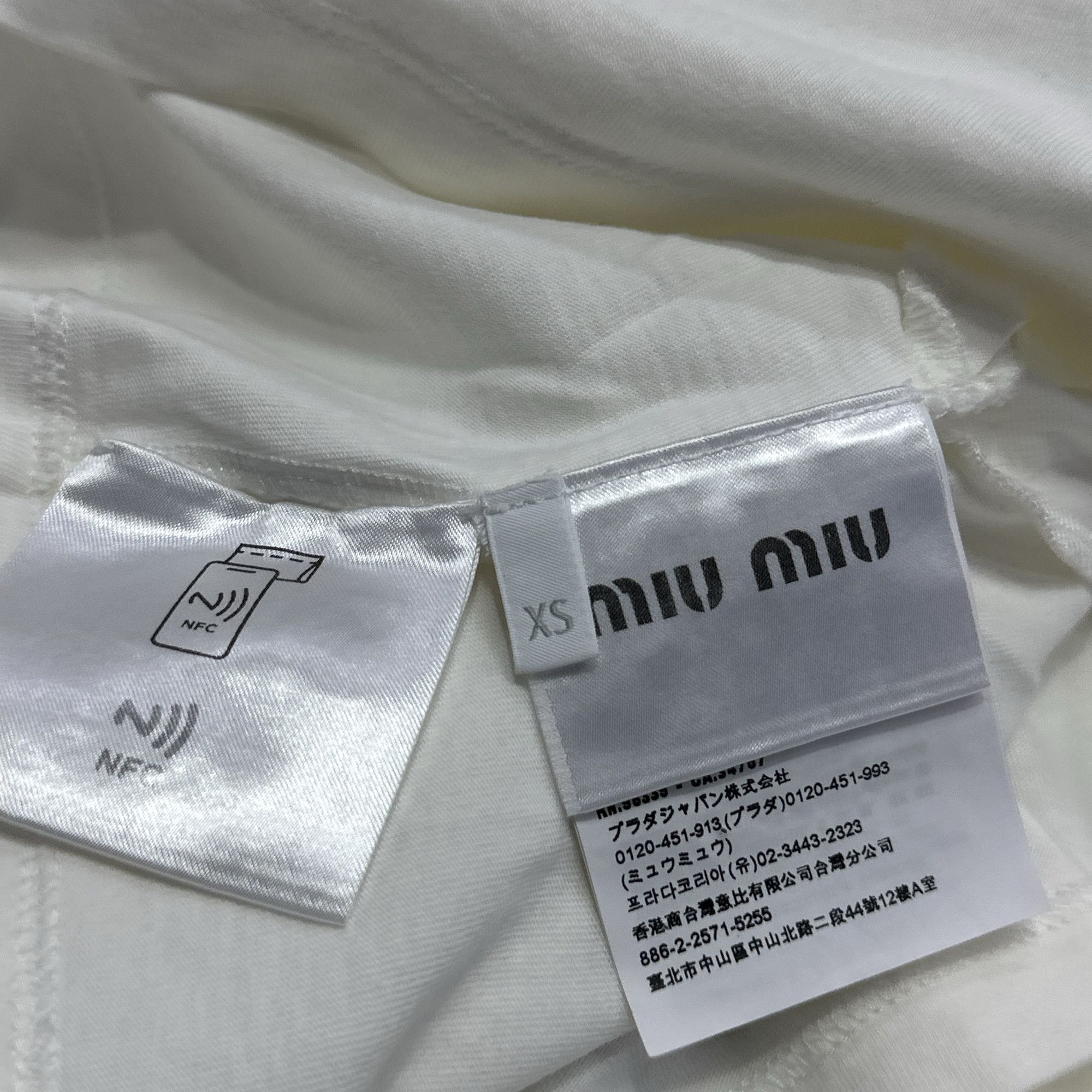 Miu Miu Miu Miu Logo Print T-Shirt Size XS Size XS / US 0-2 / IT 36-38 - 7 Thumbnail