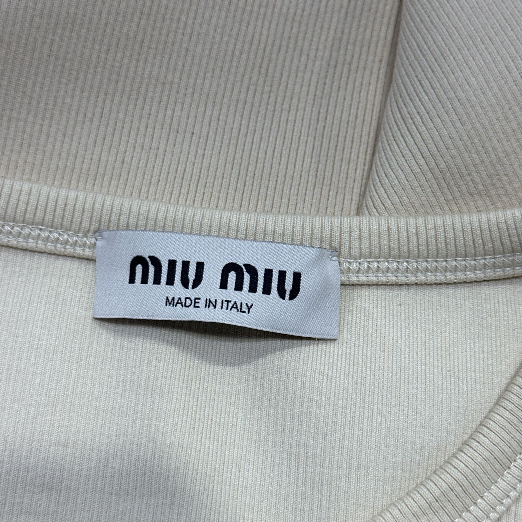 Miu Miu Miu Miu Logo Embroidery Tank Top Size M Size M / US 6-8 / IT 42-44 - 3 Thumbnail