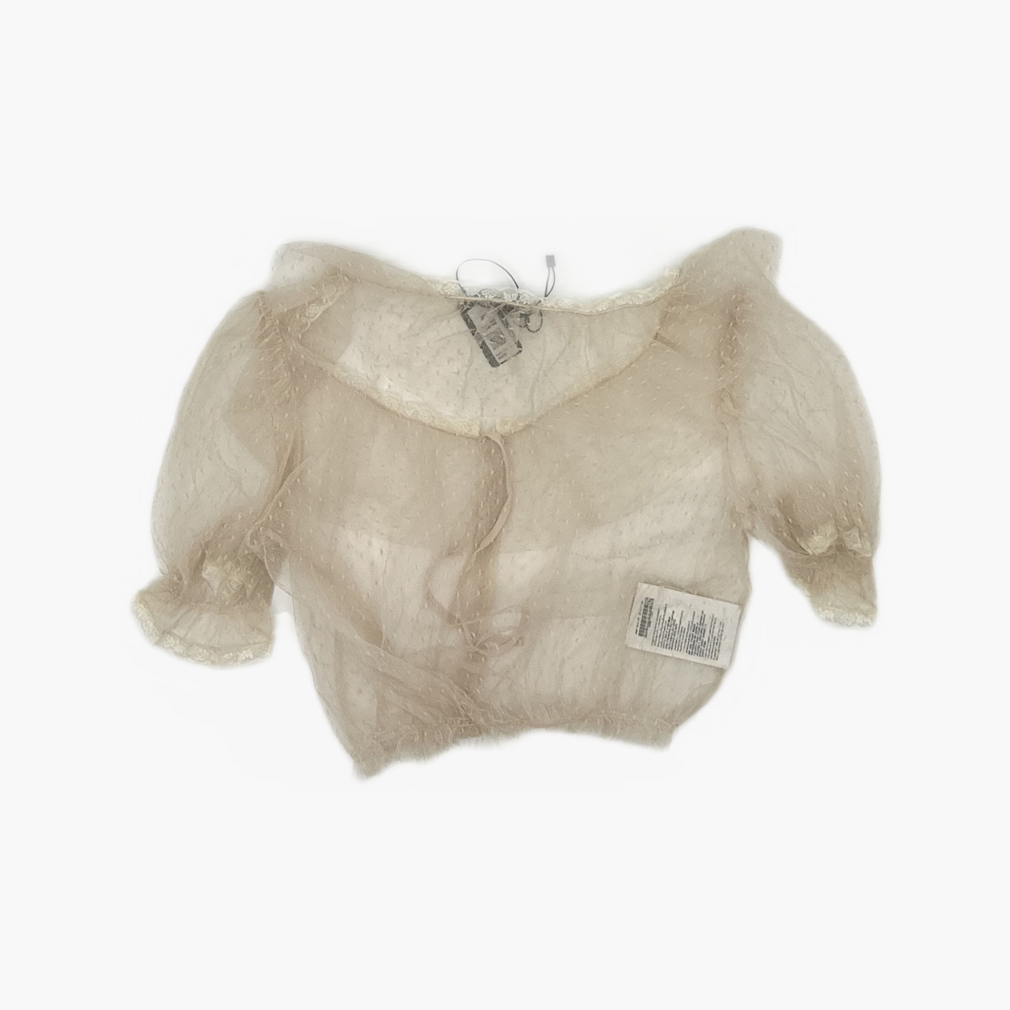 Miu Miu Miu Miu Lace Mesh Button Blouse Size 42 Size M / US 6-8 / IT 42-44 - 2 Thumbnail