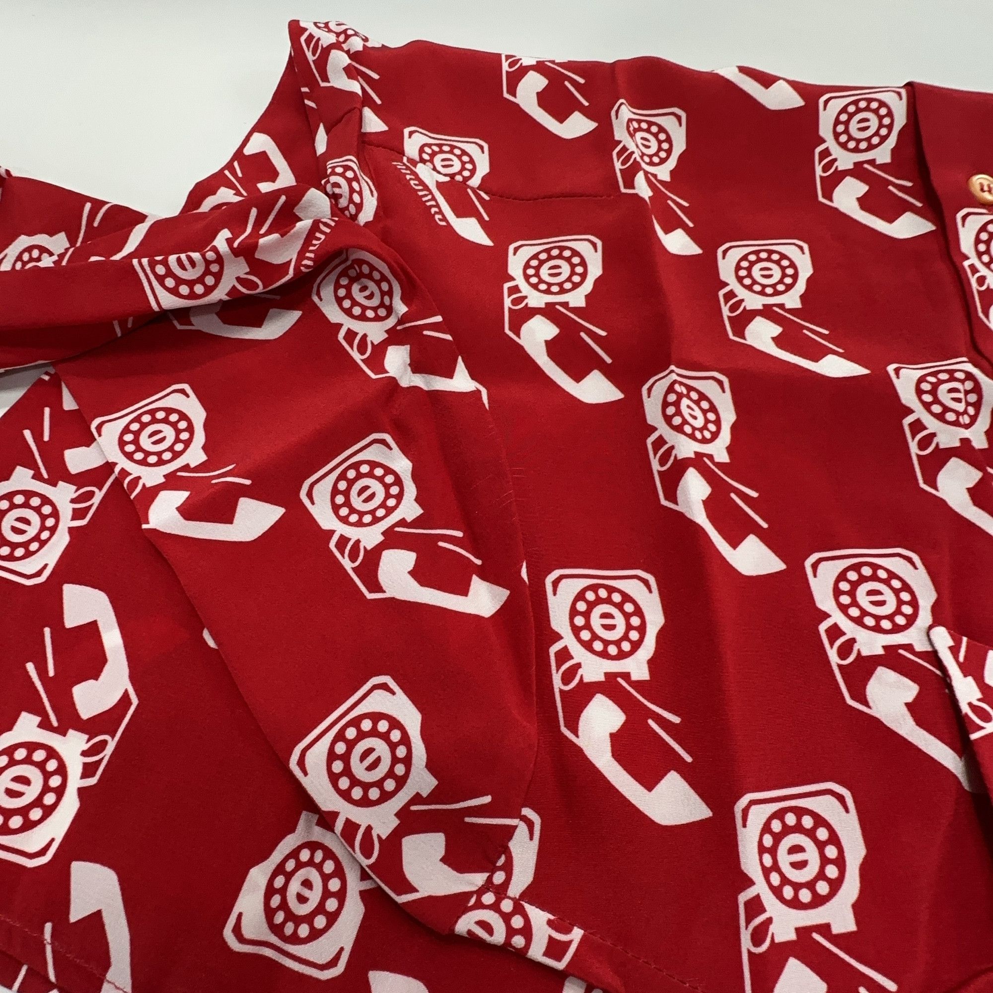 Miu Miu Miu Miu Telephone Print Button Up Shirt Size 38 Size XS / US 0-2 / IT 36-38 - 7 Thumbnail