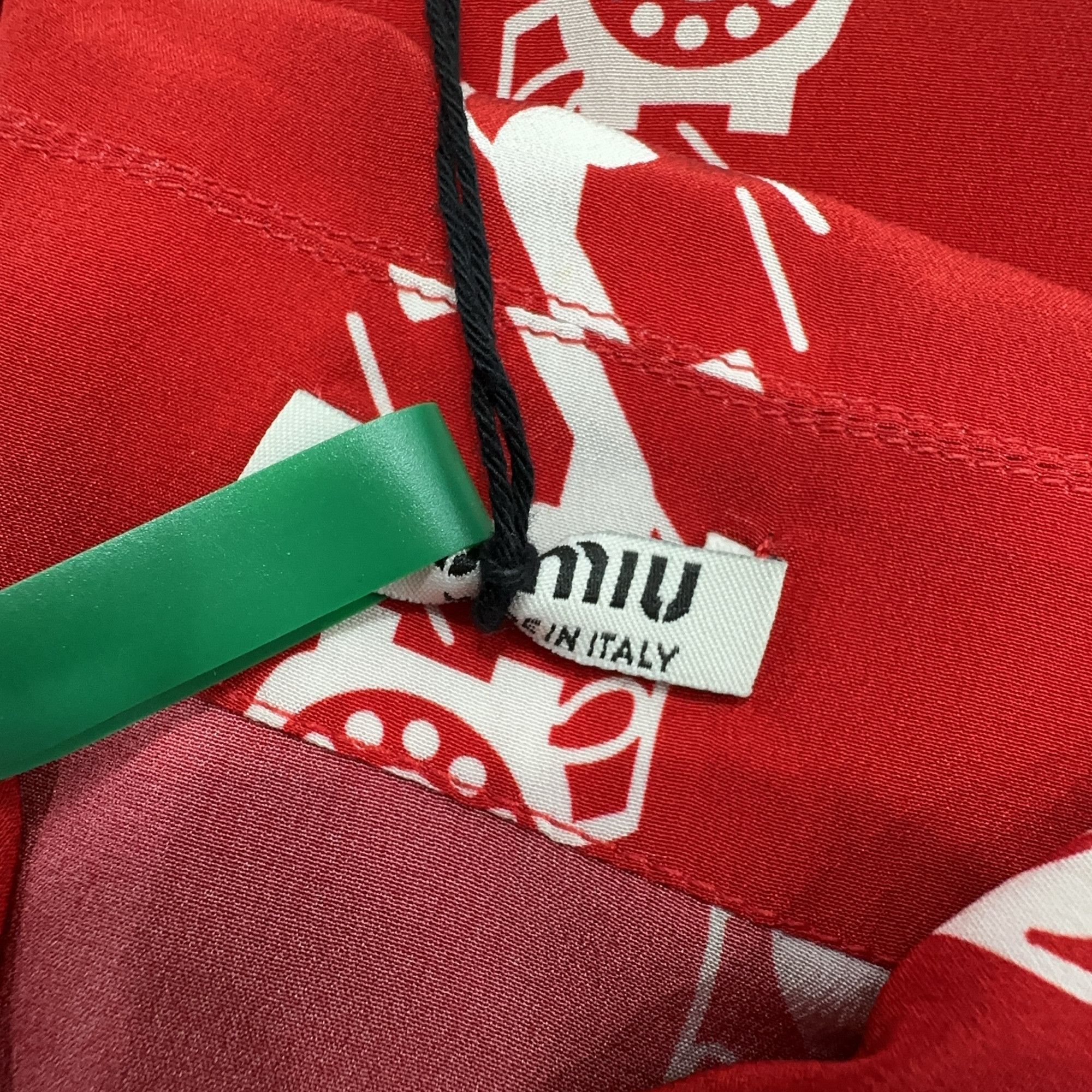 Miu Miu Miu Miu Telephone Print Button Up Shirt Size 38 Size XS / US 0-2 / IT 36-38 - 4 Thumbnail