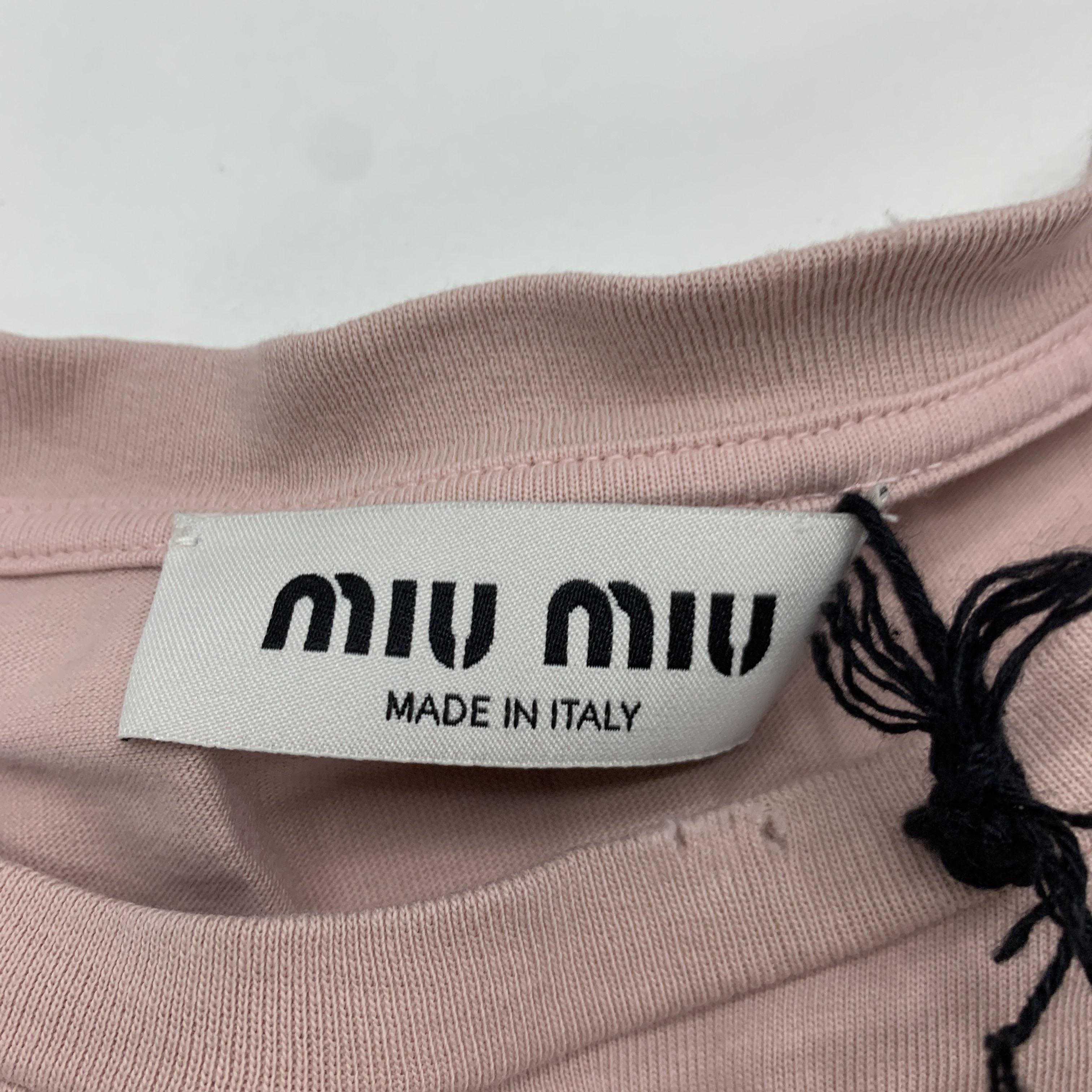 Miu Miu Miu Miu Logo Embroidery T-Shirt Size M Size M / US 6-8 / IT 42-44 - 3 Thumbnail
