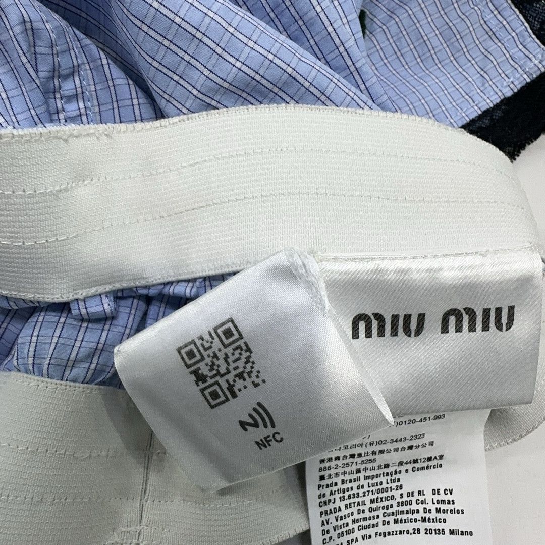 Miu Miu Miu Miu Plaid Logo Shorts Size 36 Size 25" / US 0 / IT 36 - 4 Thumbnail