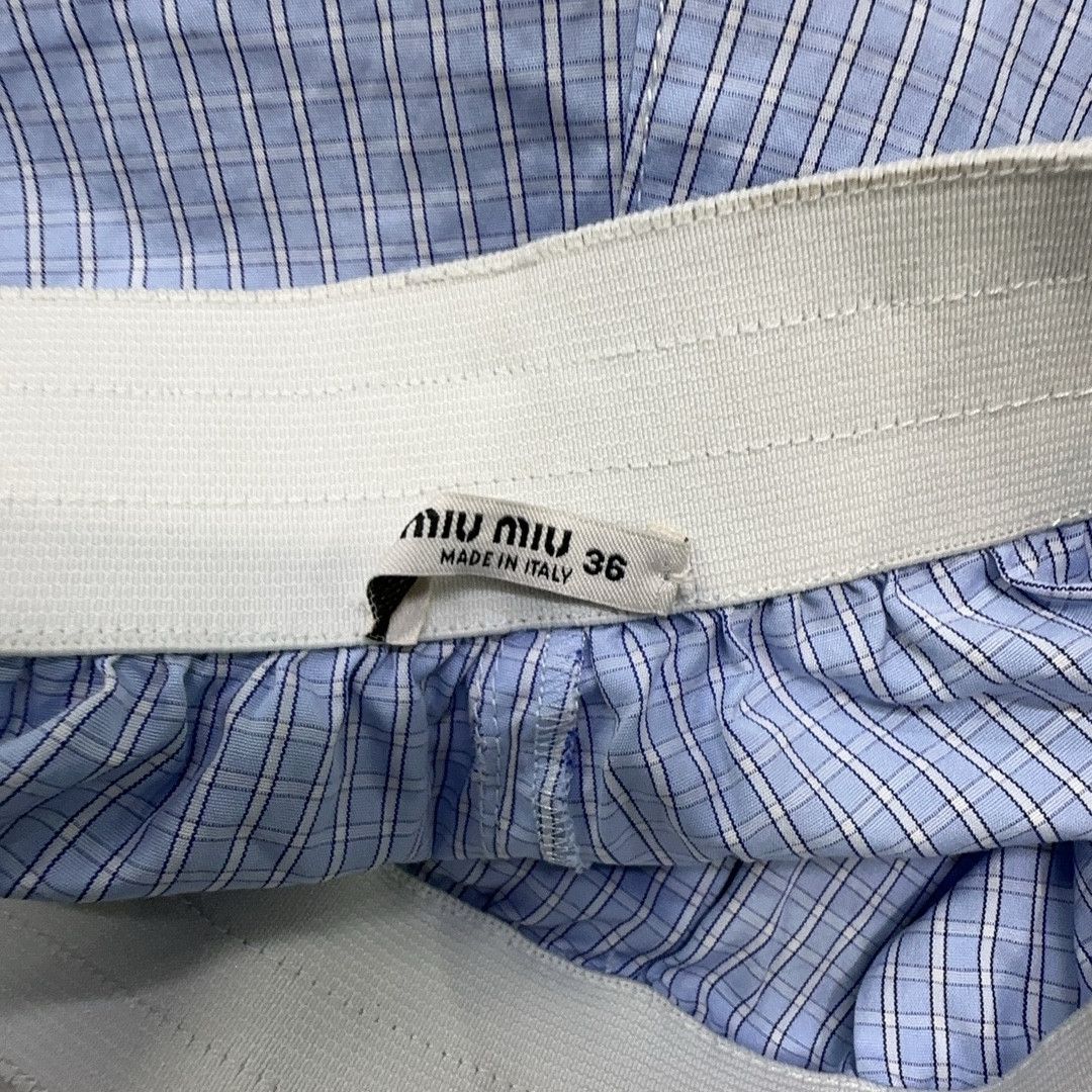 Miu Miu Miu Miu Plaid Logo Shorts Size 36 Size 25" / US 0 / IT 36 - 5 Thumbnail