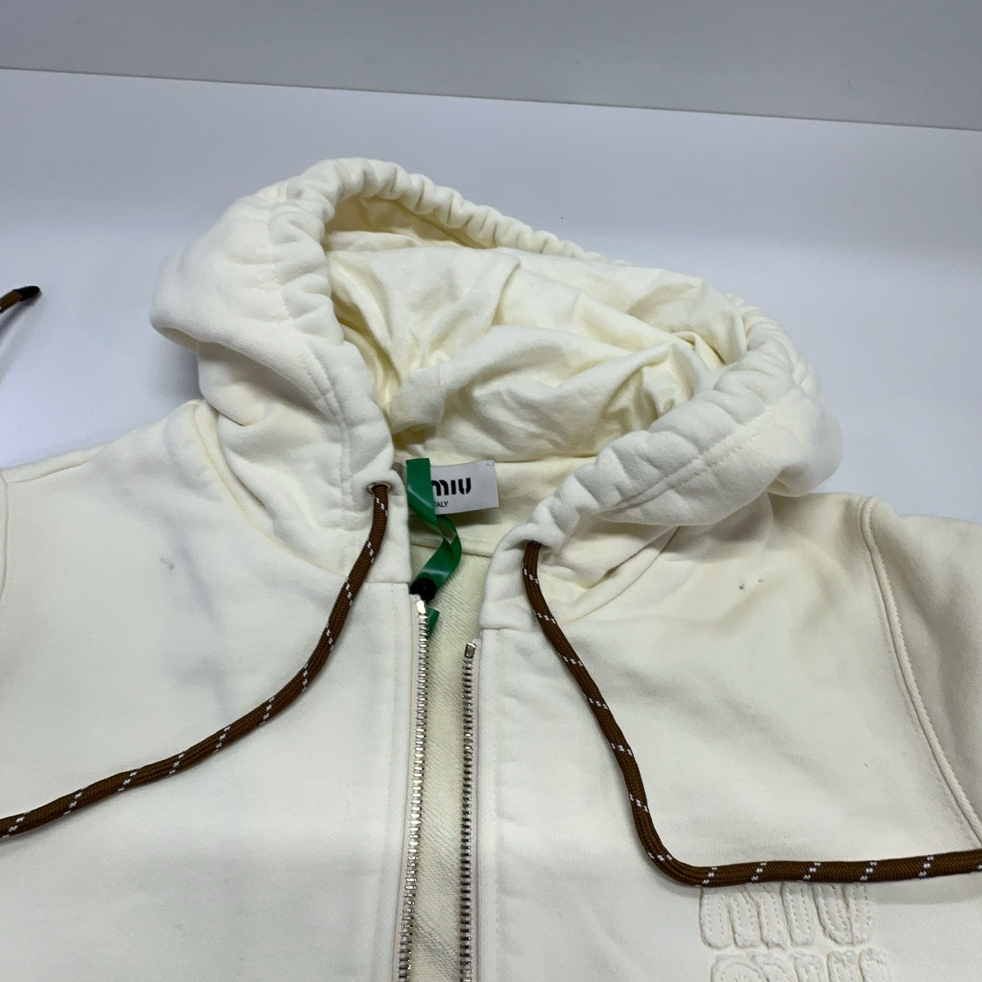 Miu Miu Miu Miu Logo Embroidered Zip Hoodie Size XS Size XS / US 0-2 / IT 36-38 - 7 Thumbnail