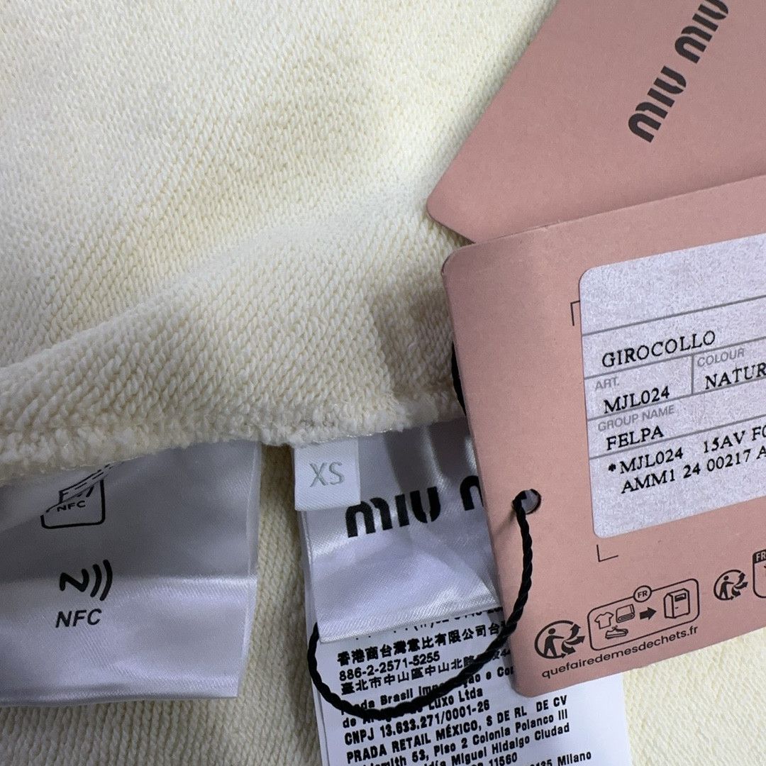 Miu Miu Miu Miu Logo Embroidered Zip Hoodie Size XS Size XS / US 0-2 / IT 36-38 - 3 Thumbnail