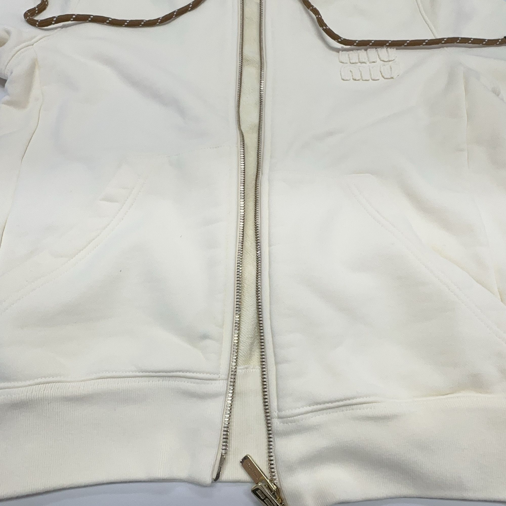 Miu Miu Miu Miu Logo Embroidered Zip Hoodie Size XS Size XS / US 0-2 / IT 36-38 - 8 Thumbnail