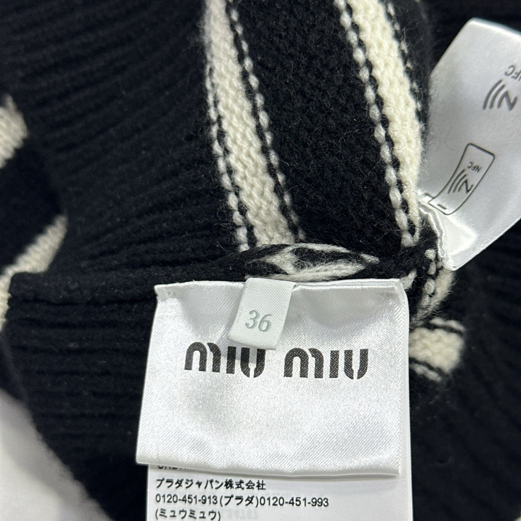 Miu Miu Miu Miu Striped Cashmere Sweater Size 36 Size XS / US 0-2 / IT 36-38 - 4 Thumbnail