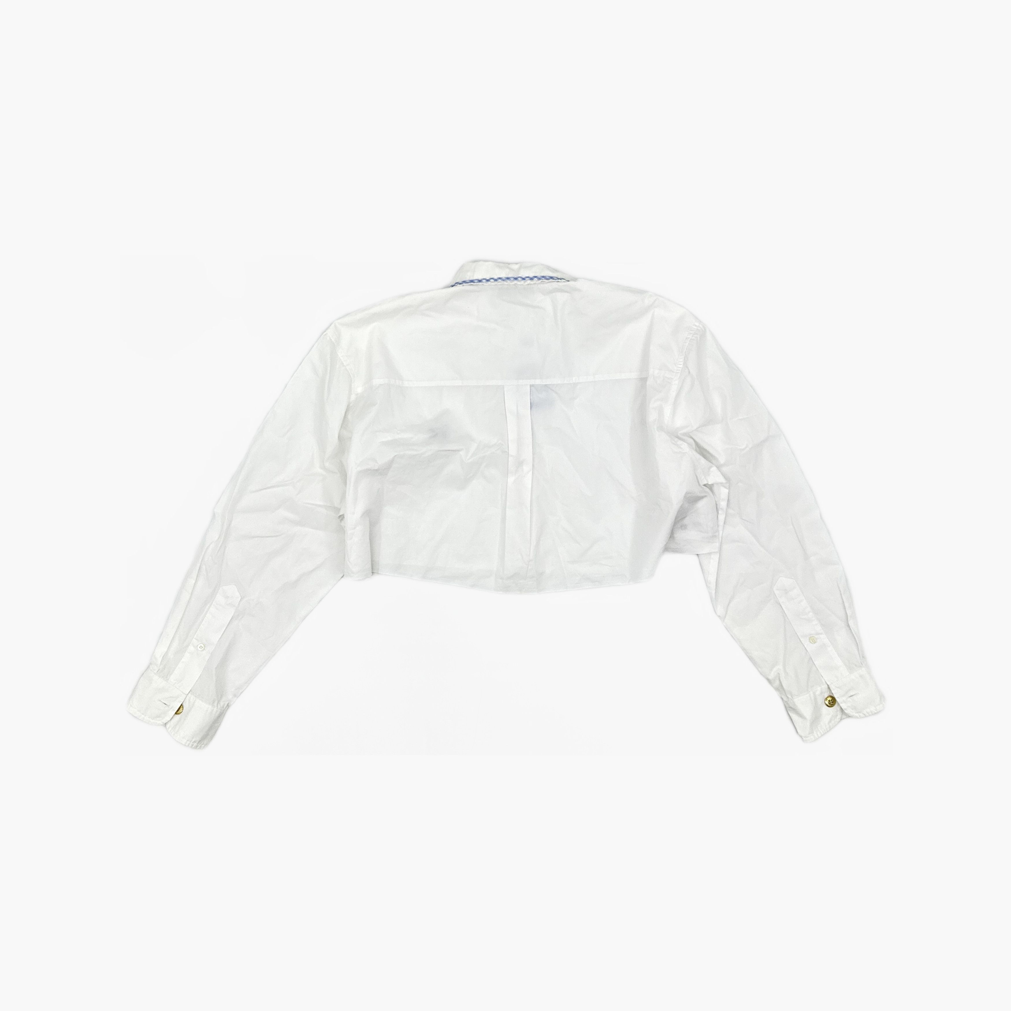 Miu Miu Miu Miu Embroidered Logo Button Up Shirt Size 38 Size XS / US 0-2 / IT 36-38 - 2 Thumbnail
