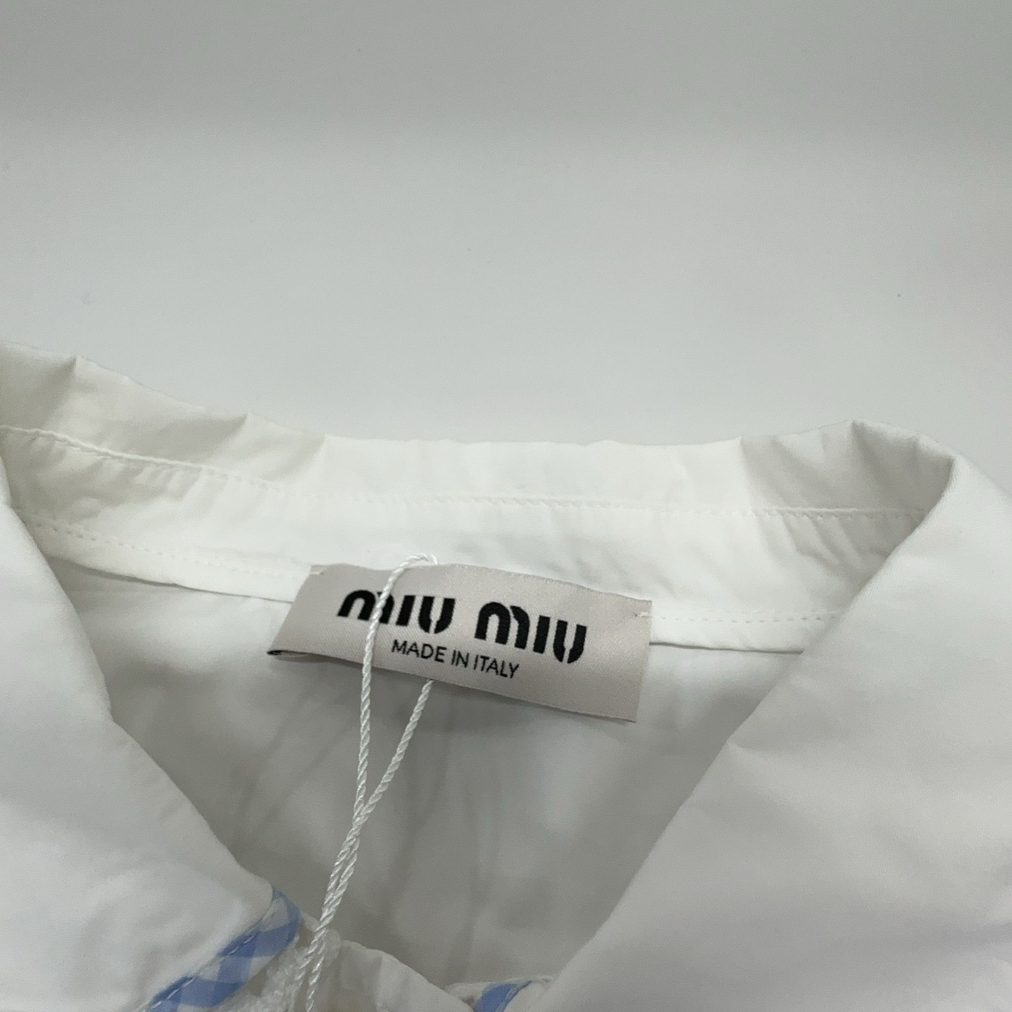 Miu Miu Miu Miu Embroidered Logo Button Up Shirt Size 38 Size XS / US 0-2 / IT 36-38 - 5 Thumbnail