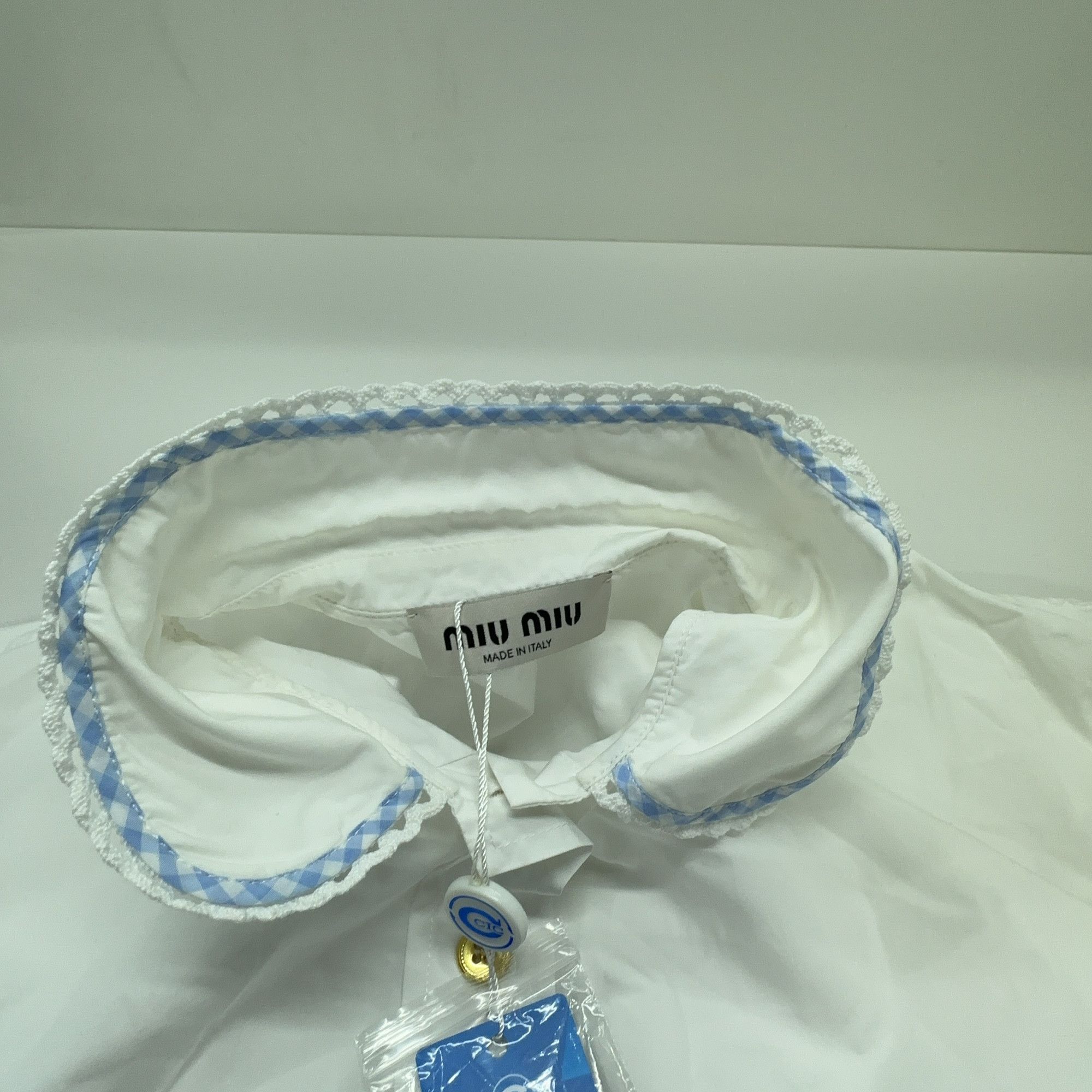 Miu Miu Miu Miu Embroidered Logo Button Up Shirt Size 38 Size XS / US 0-2 / IT 36-38 - 6 Thumbnail