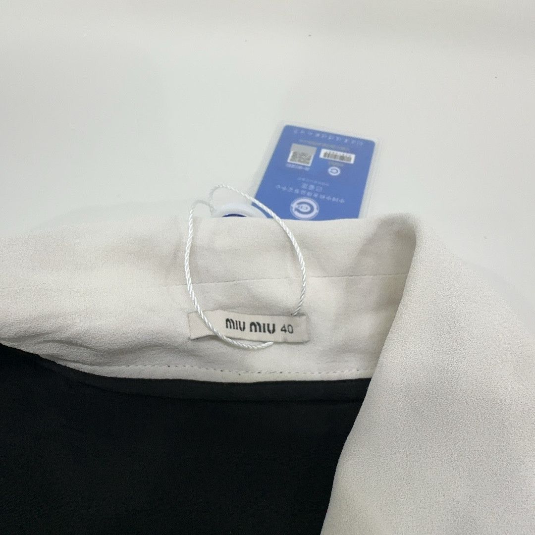 Miu Miu Miu Miu Contrast Collar Mini Dress Size 40 Size S / US 4 / IT 40 - 3 Thumbnail