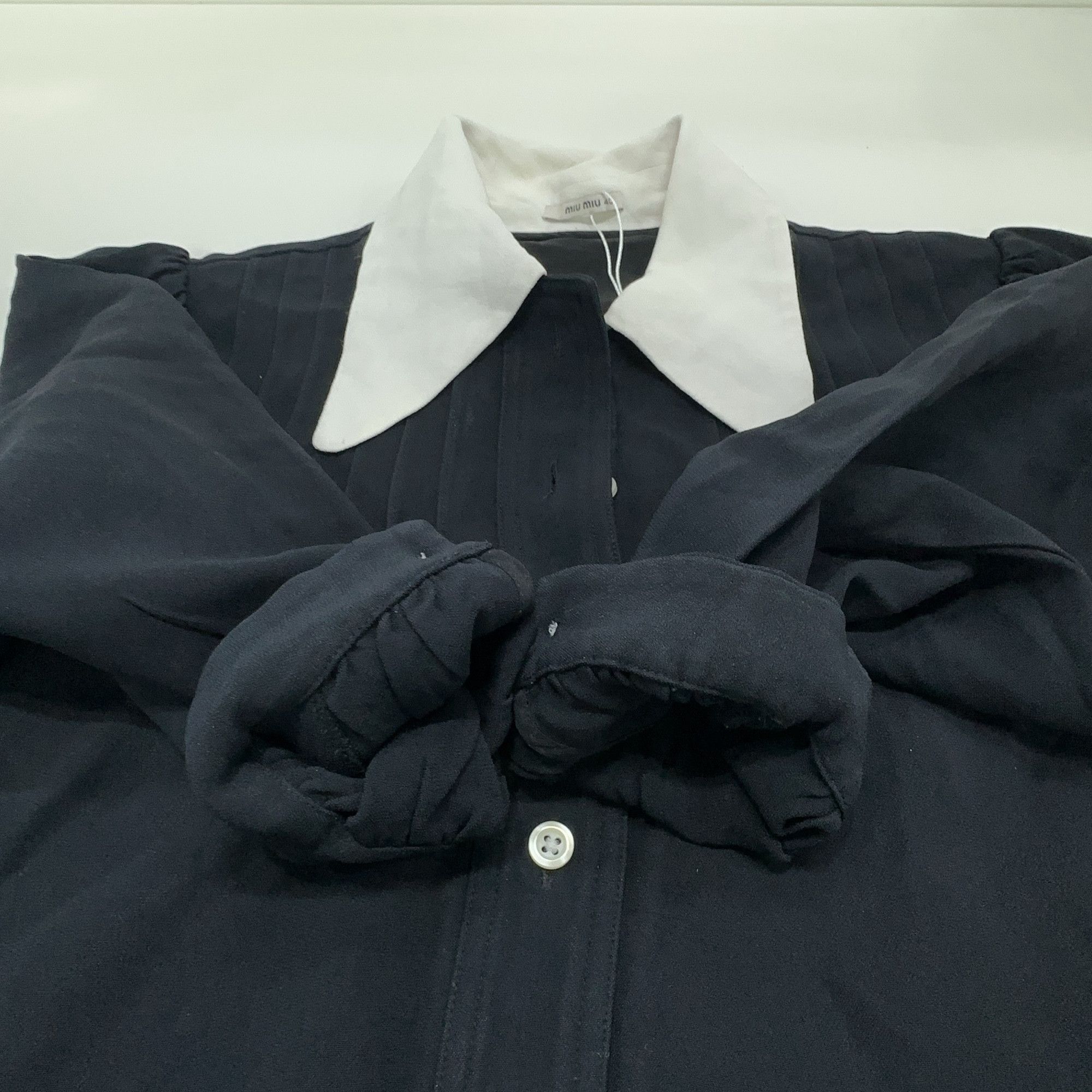 Miu Miu Miu Miu Contrast Collar Mini Dress Size 40 Size S / US 4 / IT 40 - 8 Thumbnail