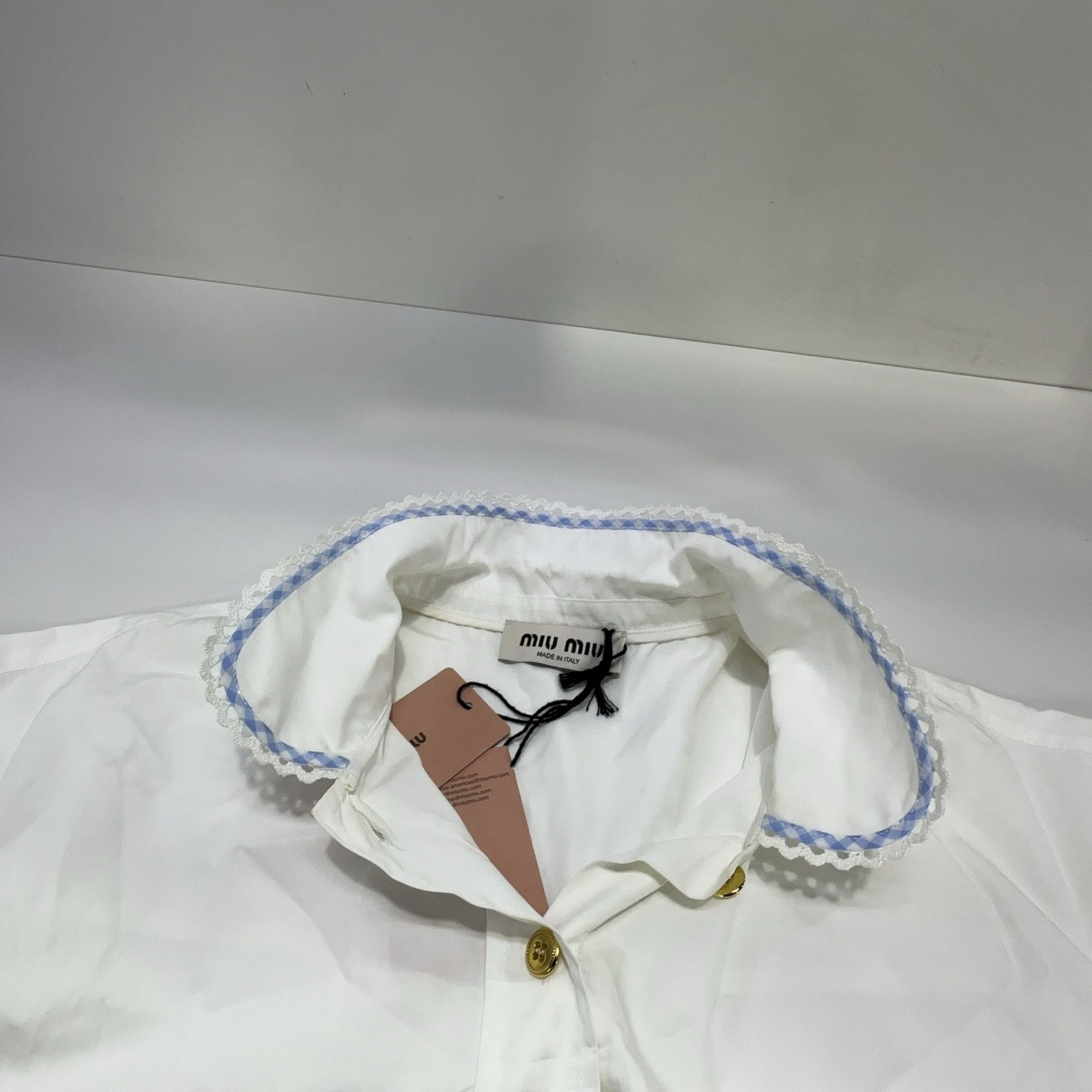 Miu Miu Miu Miu Logo Embroidery Button Up Shirt IT 44 Size M / US 6-8 / IT 42-44 - 6 Thumbnail