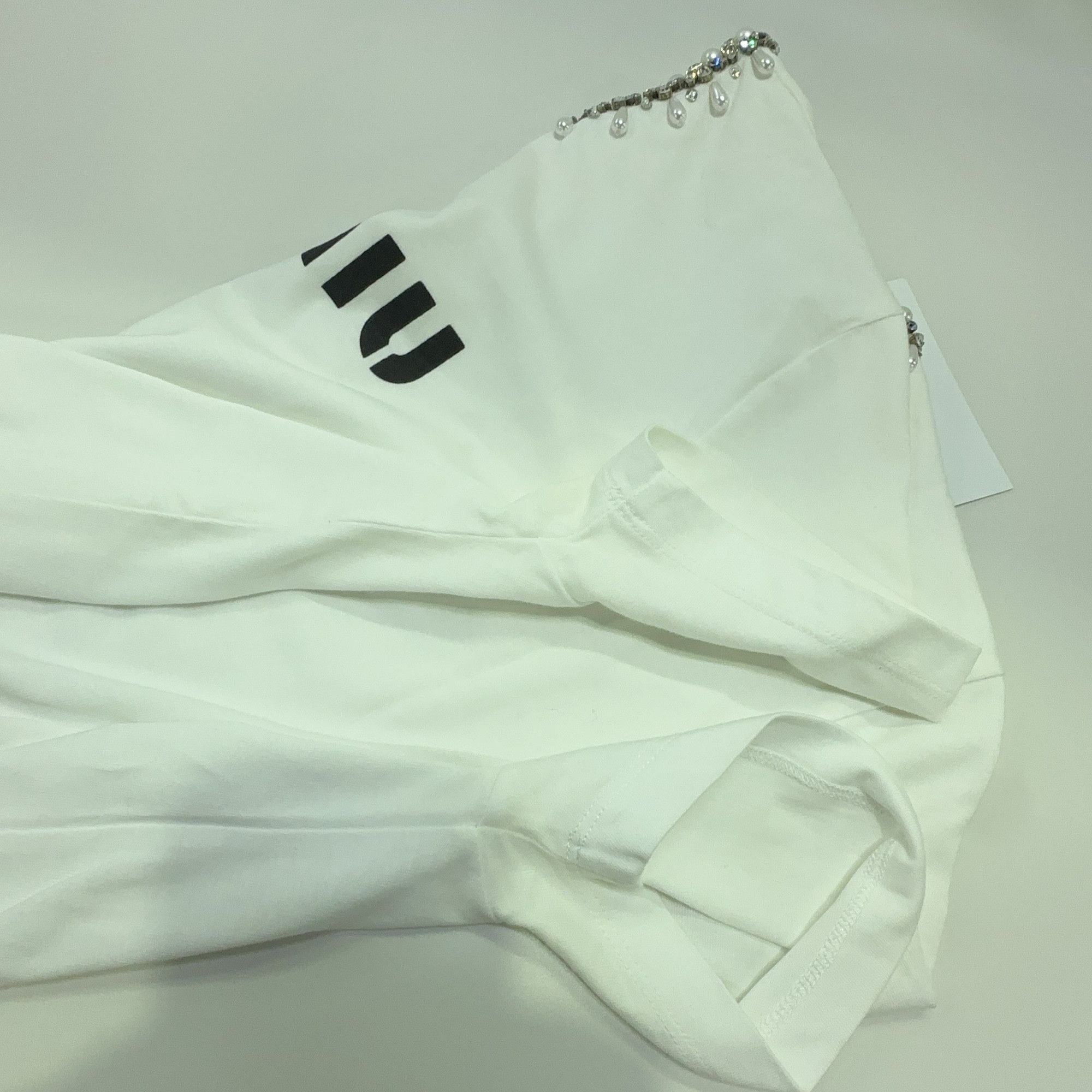 Miu Miu MIU MIU Embellished Collar T-Shirt Size XS Size XS / US 0-2 / IT 36-38 - 9 Thumbnail