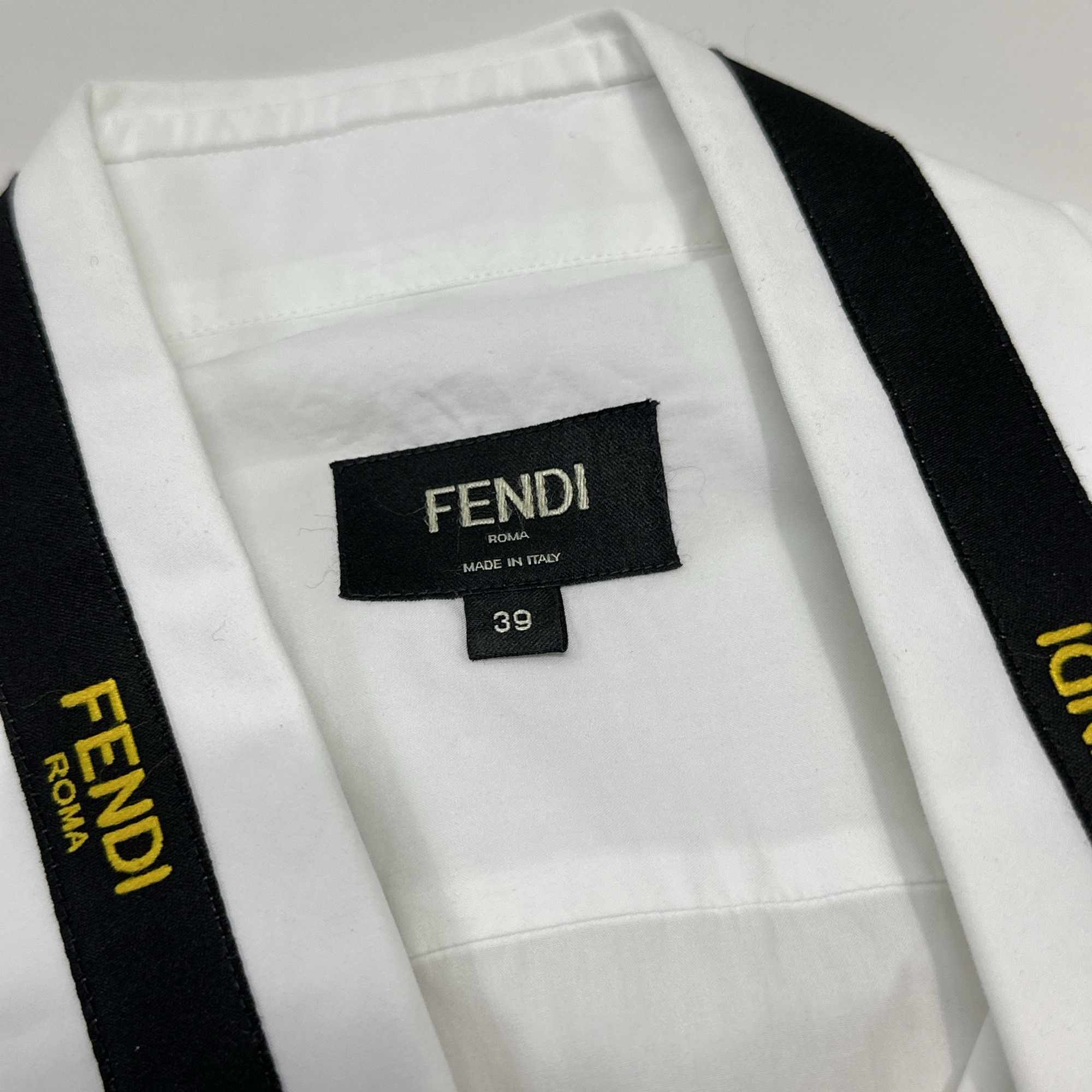 Fendi Fendi Logo Collar Button Up Shirt Size M Size US M / EU 48-50 / 2 - 4 Thumbnail