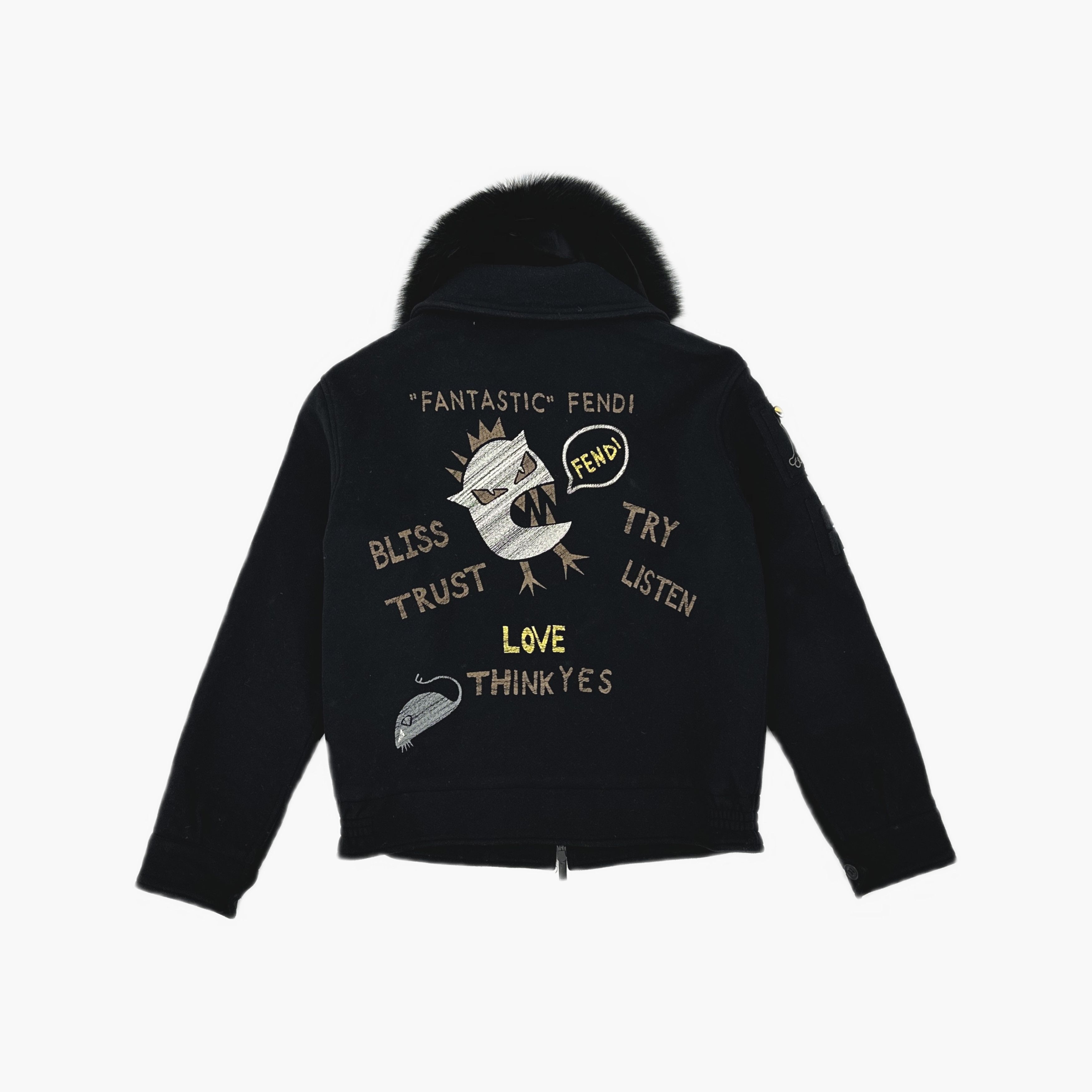 Fendi Fendi Fantastic Fendi Embroidered Bomber Jacket Size 50 Size US M / EU 48-50 / 2 - 2 Thumbnail