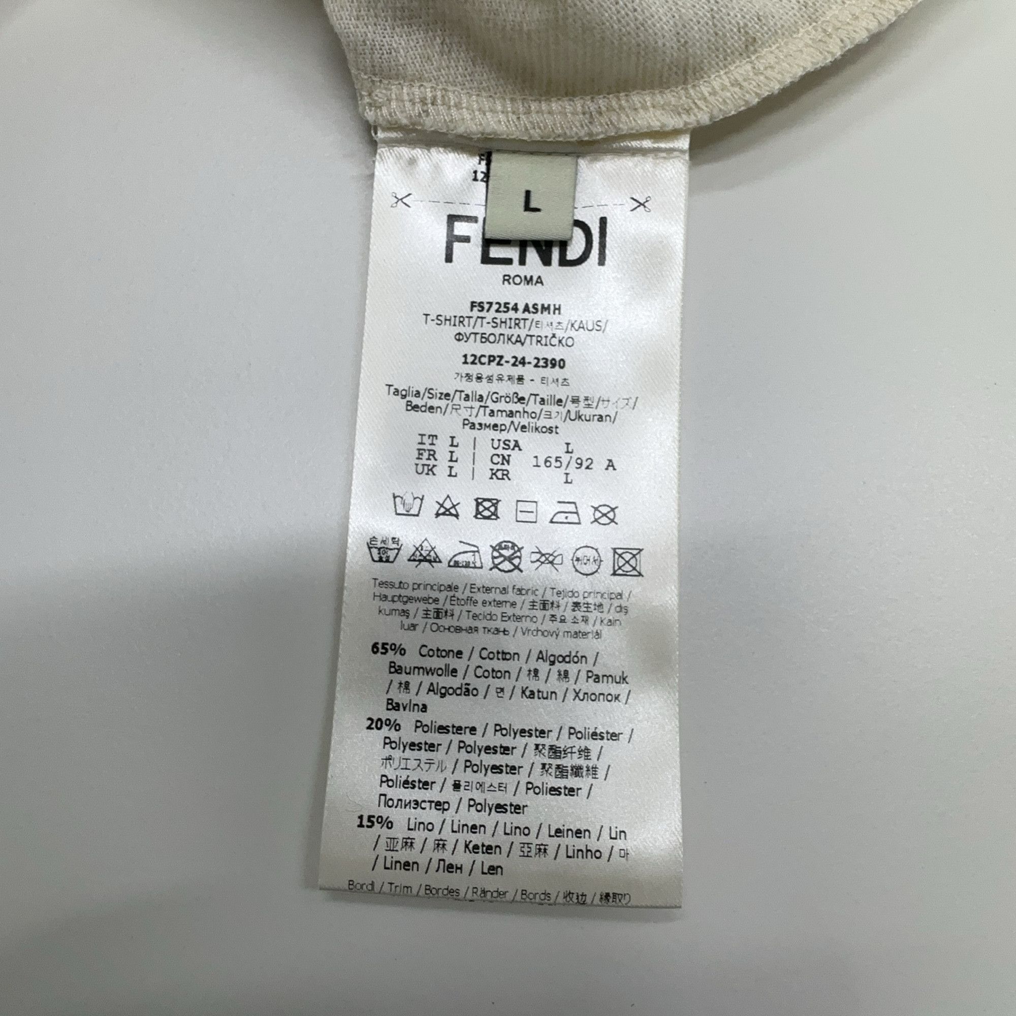 Fendi Fendi Embroidered Logo T-Shirt Size L Size L / US 10 / IT 46 - 4 Thumbnail