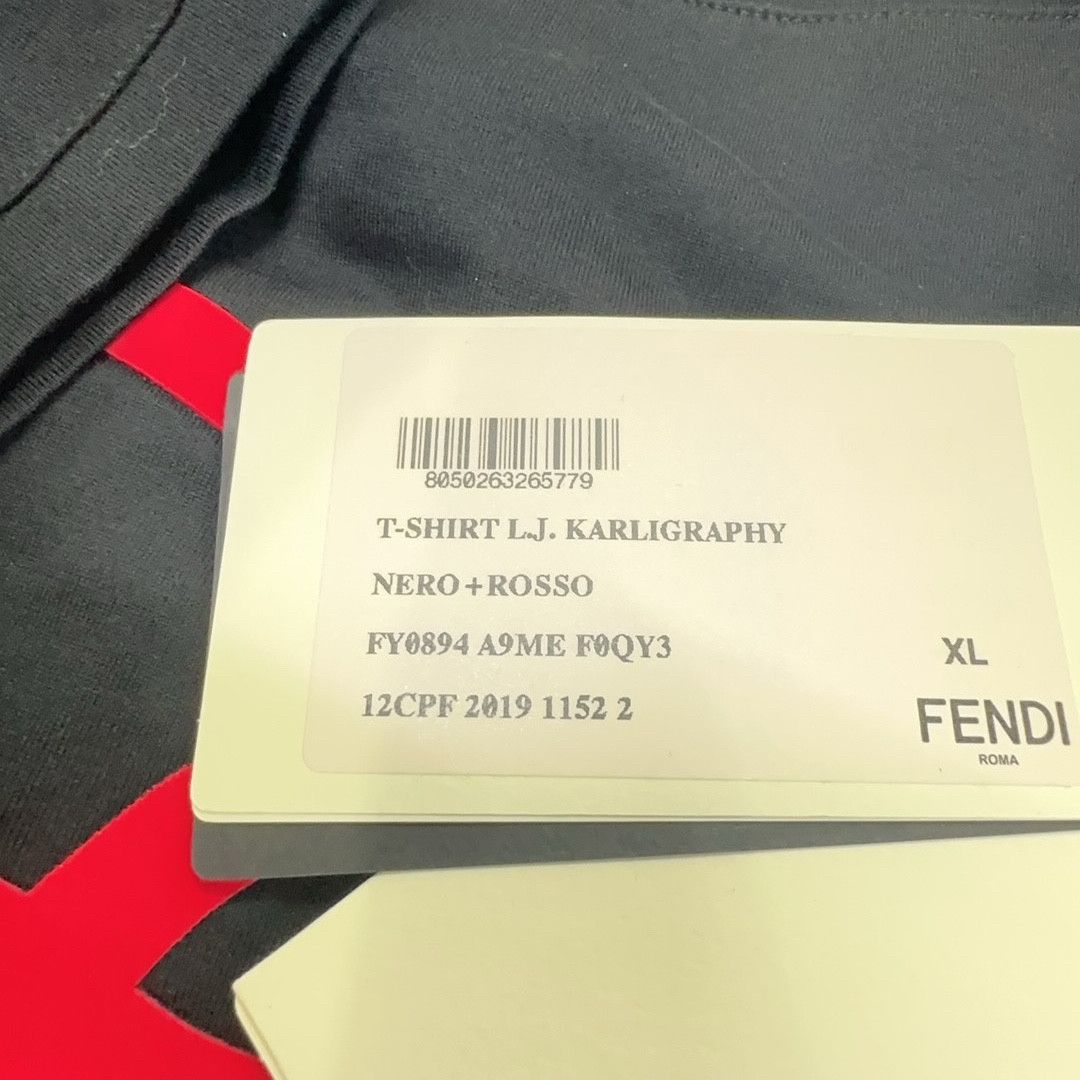 Fendi Fendi Karligraphy Logo T-Shirt Size XL Size US XL / EU 56 / 4 - 6 Thumbnail