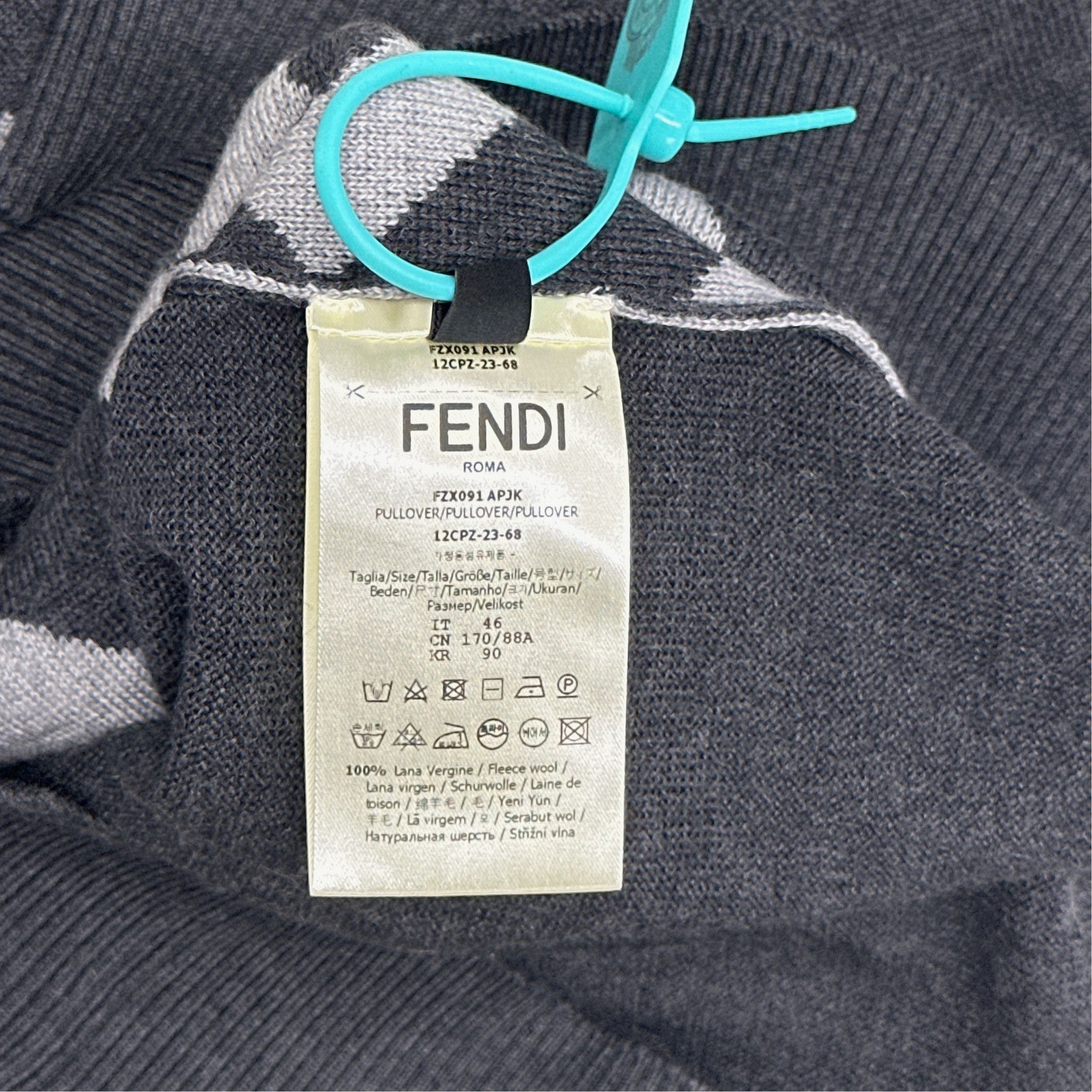 Fendi Fendi Macro FF Logo Wool Sweater Size 46 Size US S / EU 44-46 / 1 - 4 Thumbnail