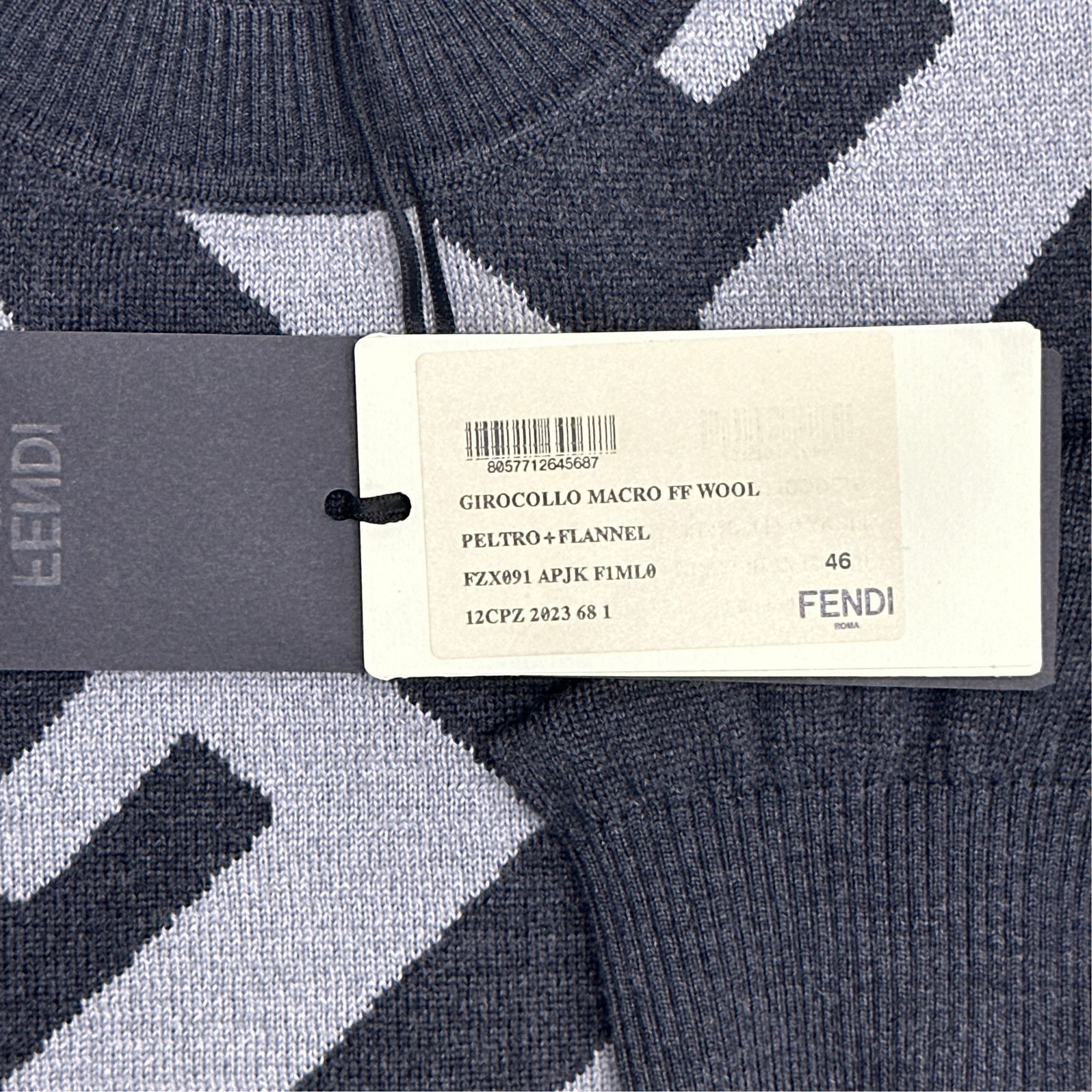 Fendi Fendi Macro FF Logo Wool Sweater Size 46 Size US S / EU 44-46 / 1 - 2 Thumbnail