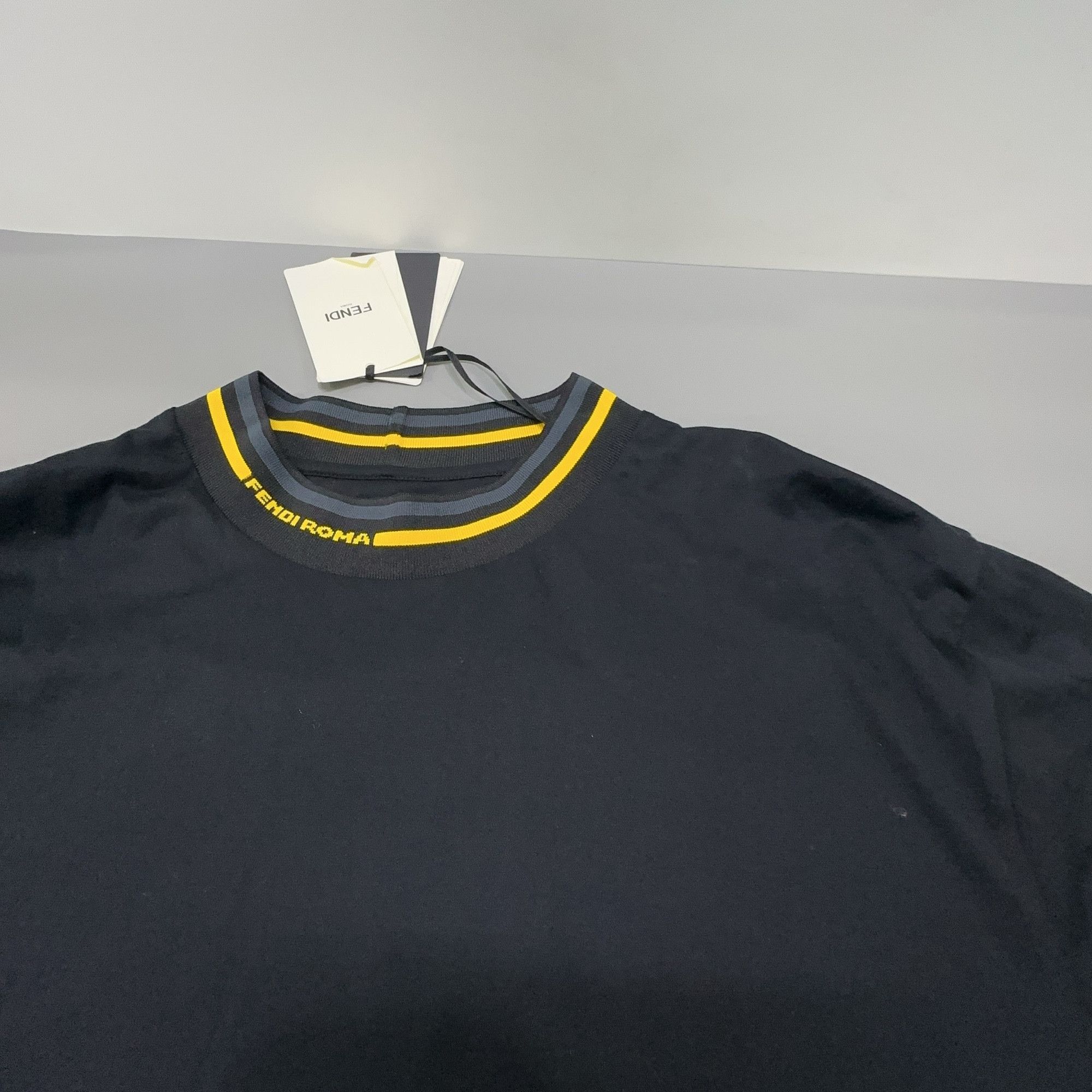 Fendi Fendi Roma Striped Trim T-Shirt Size L Size US L / EU 52-54 / 3 - 7 Thumbnail