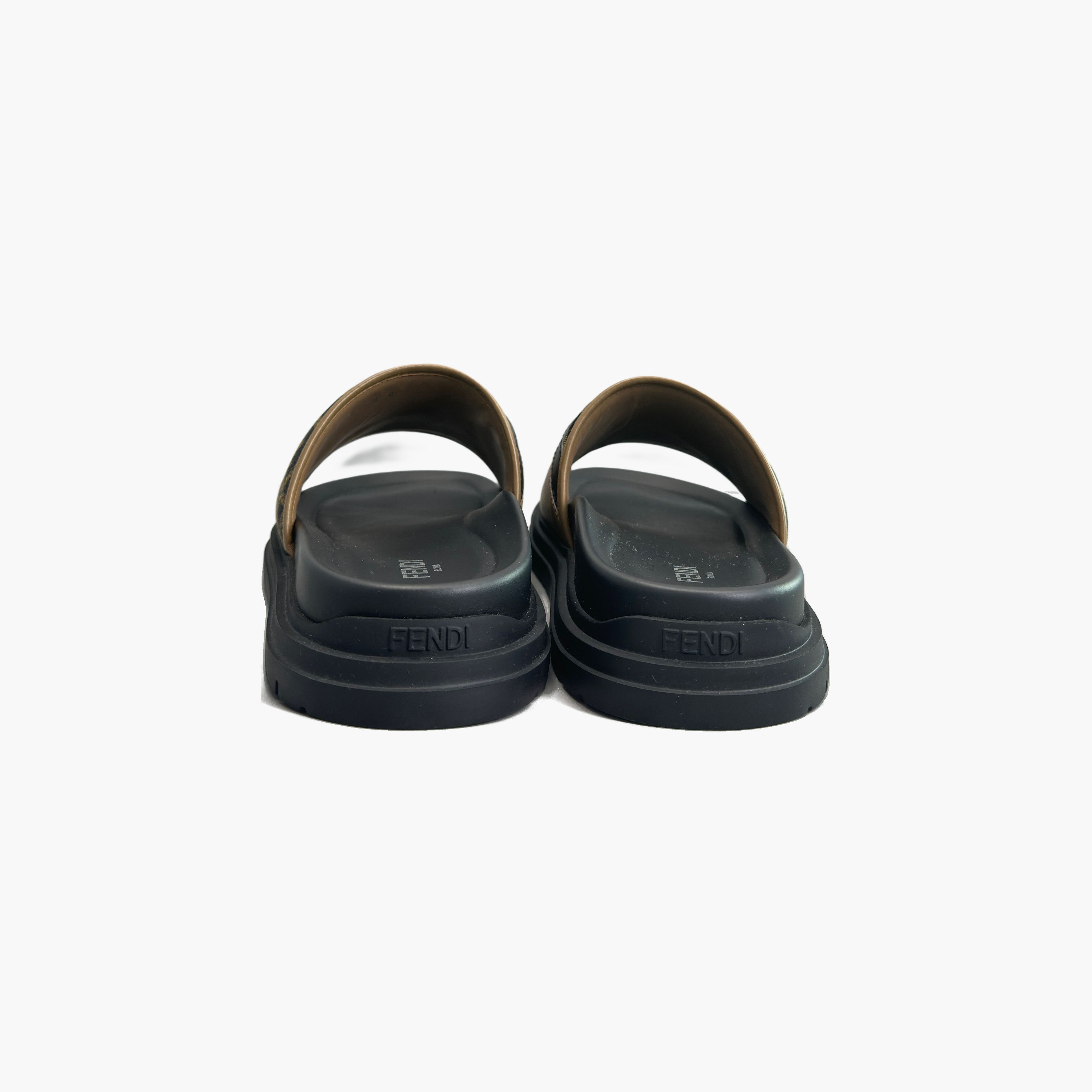 Fendi Fendi FF Logo Leather Slides US 10 / EU 43 Size US 10 / EU 43 - 6 Thumbnail