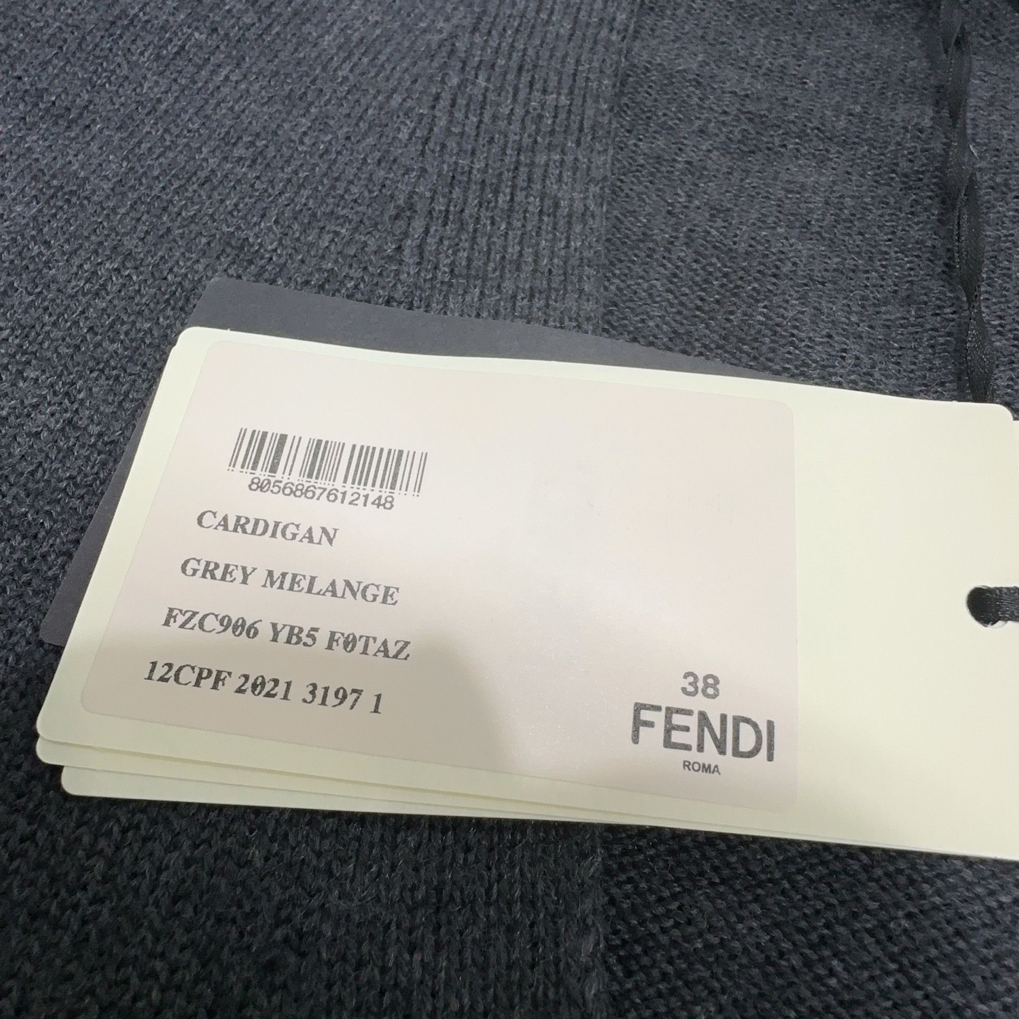 Fendi Fendi Grey Wool Cardigan Size 38 Size XS / US 0-2 / IT 36-38 - 4 Thumbnail
