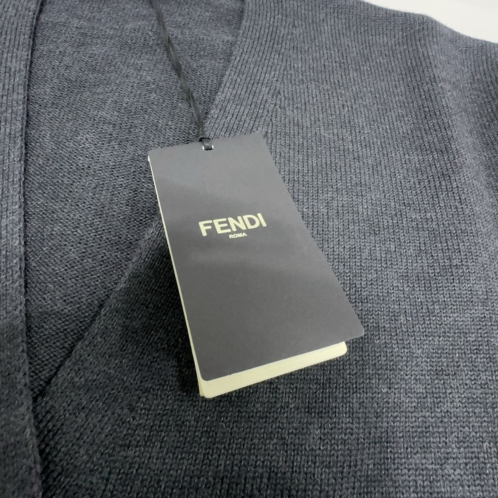 Fendi Fendi Grey Wool Cardigan Size 38 Size XS / US 0-2 / IT 36-38 - 3 Thumbnail