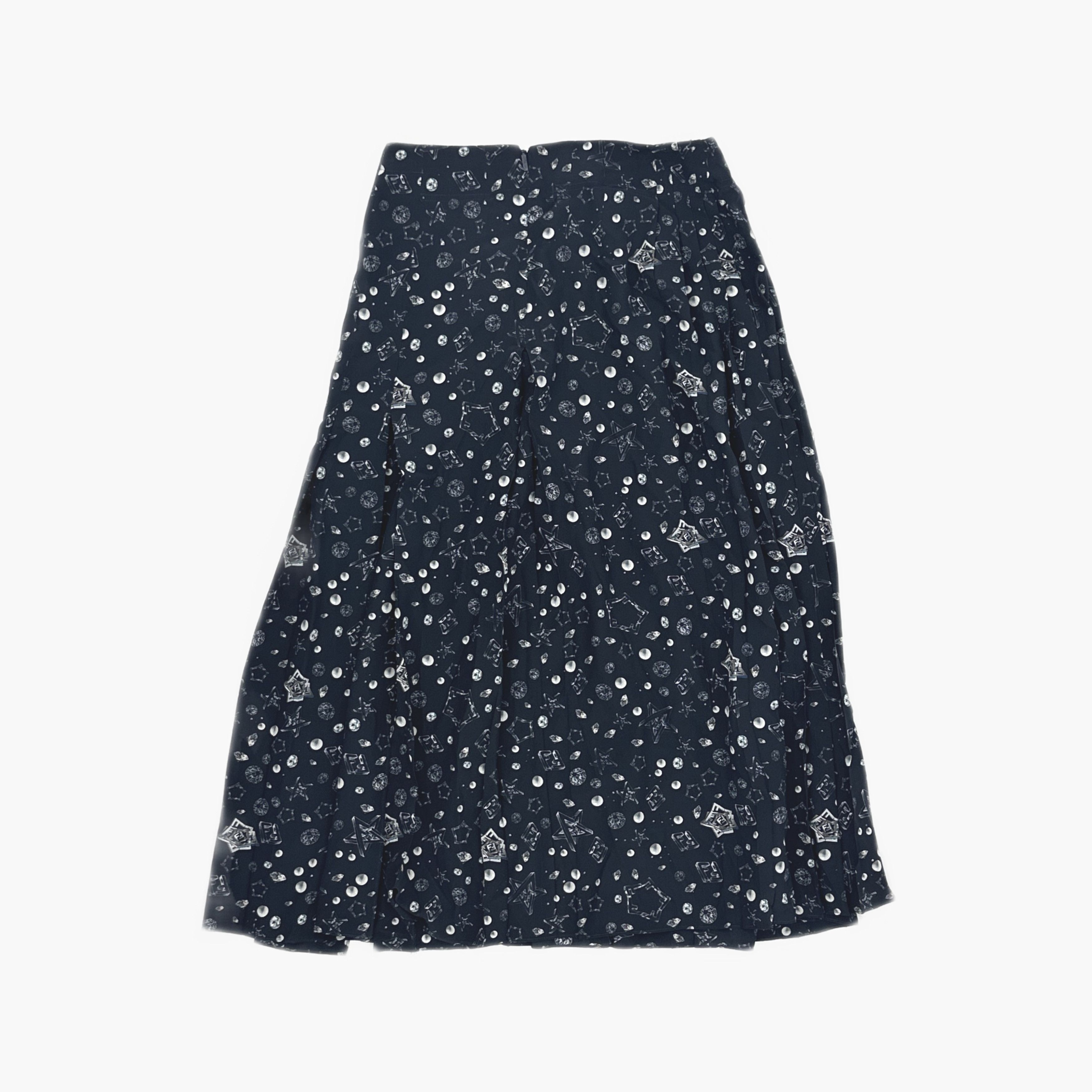 Fendi Fendi Star Print Silk Midi Skirt Size IT 36 Size 25" / US 0 / IT 36 - 2 Thumbnail
