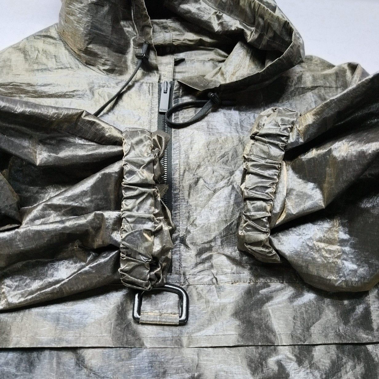 Fendi Fendi FF Logo Hooded Half-Zip Pullover Jacket Size M Size US M / EU 48-50 / 2 - 12 Thumbnail