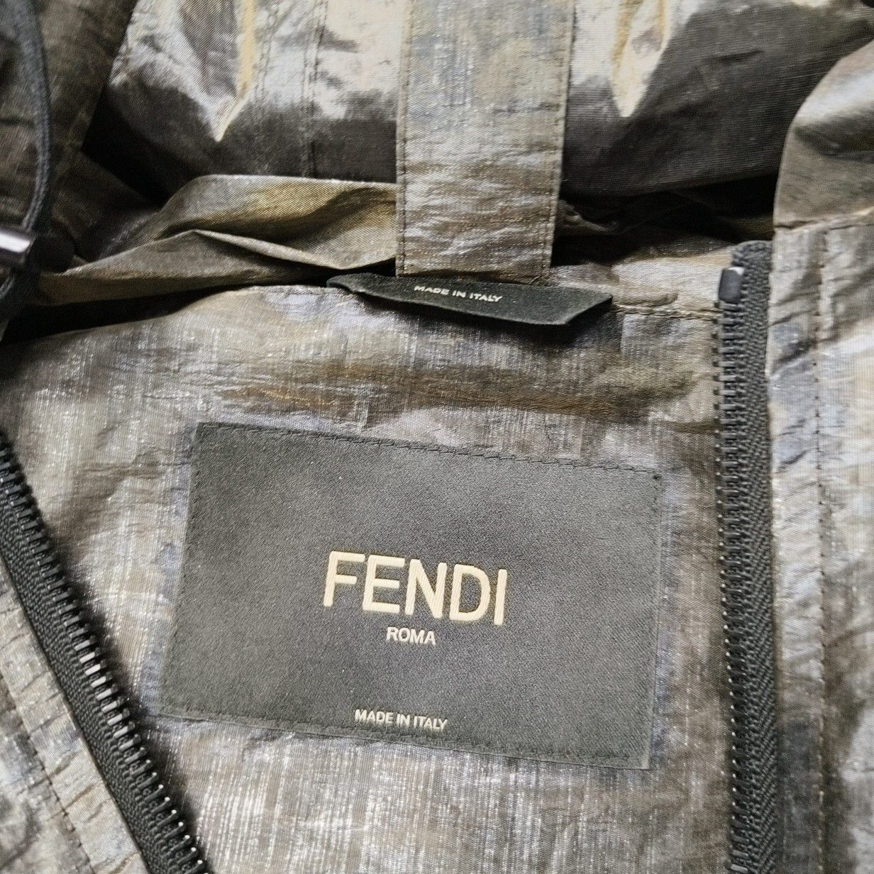 Fendi Fendi FF Logo Hooded Half-Zip Pullover Jacket Size M Size US M / EU 48-50 / 2 - 3 Thumbnail