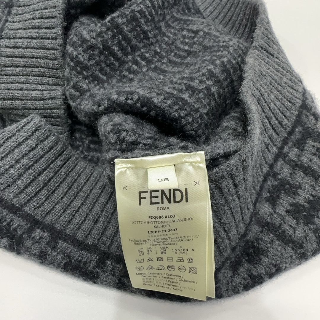 Fendi Fendi FF Logo Knit Mini Skirt Size 38 Size 26" / US 2 / IT 38 - 3 Thumbnail