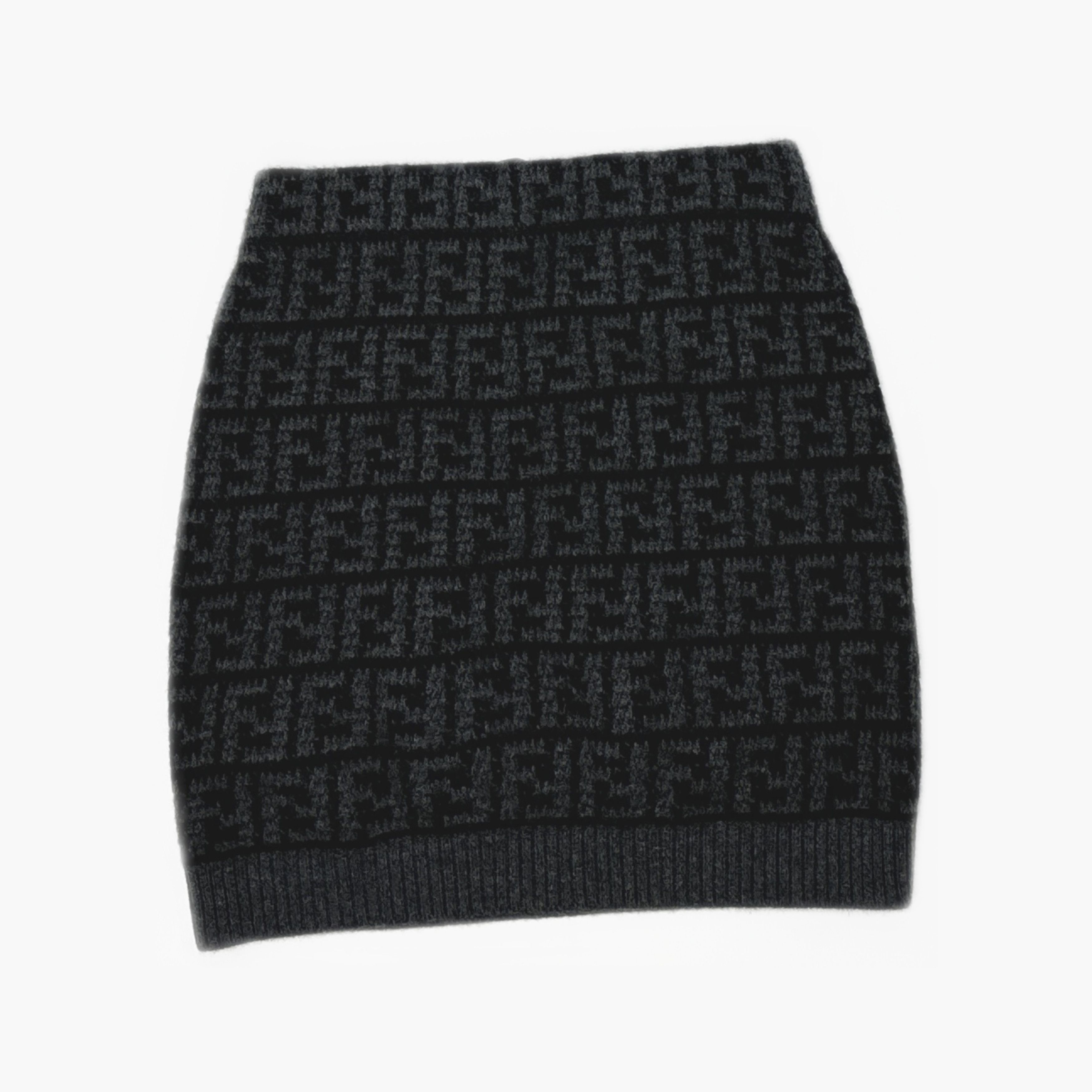 Fendi Fendi FF Logo Knit Mini Skirt Size 38 Size 26" / US 2 / IT 38 - 2 Thumbnail