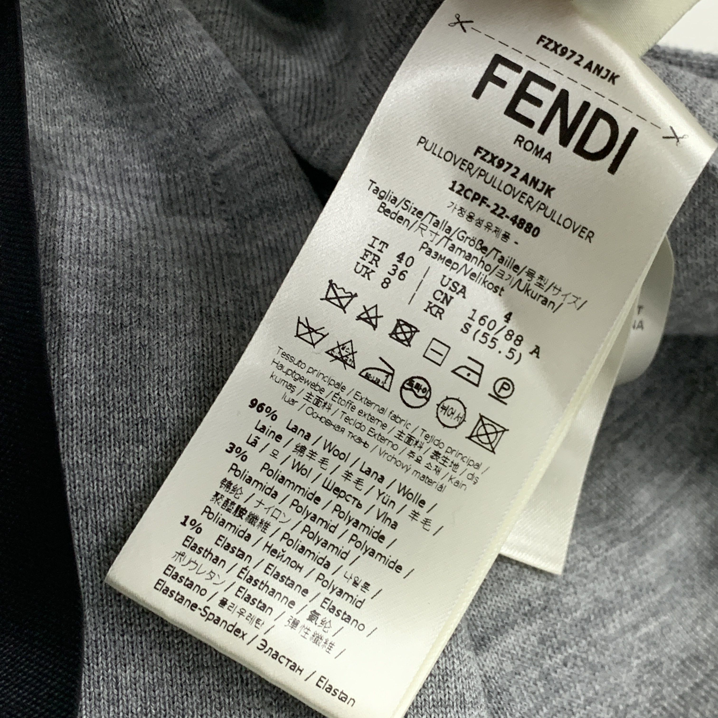 Fendi Fendi Wool Mock Neck Sweater Size IT 40 Size S / US 4 / IT 40 - 5 Thumbnail