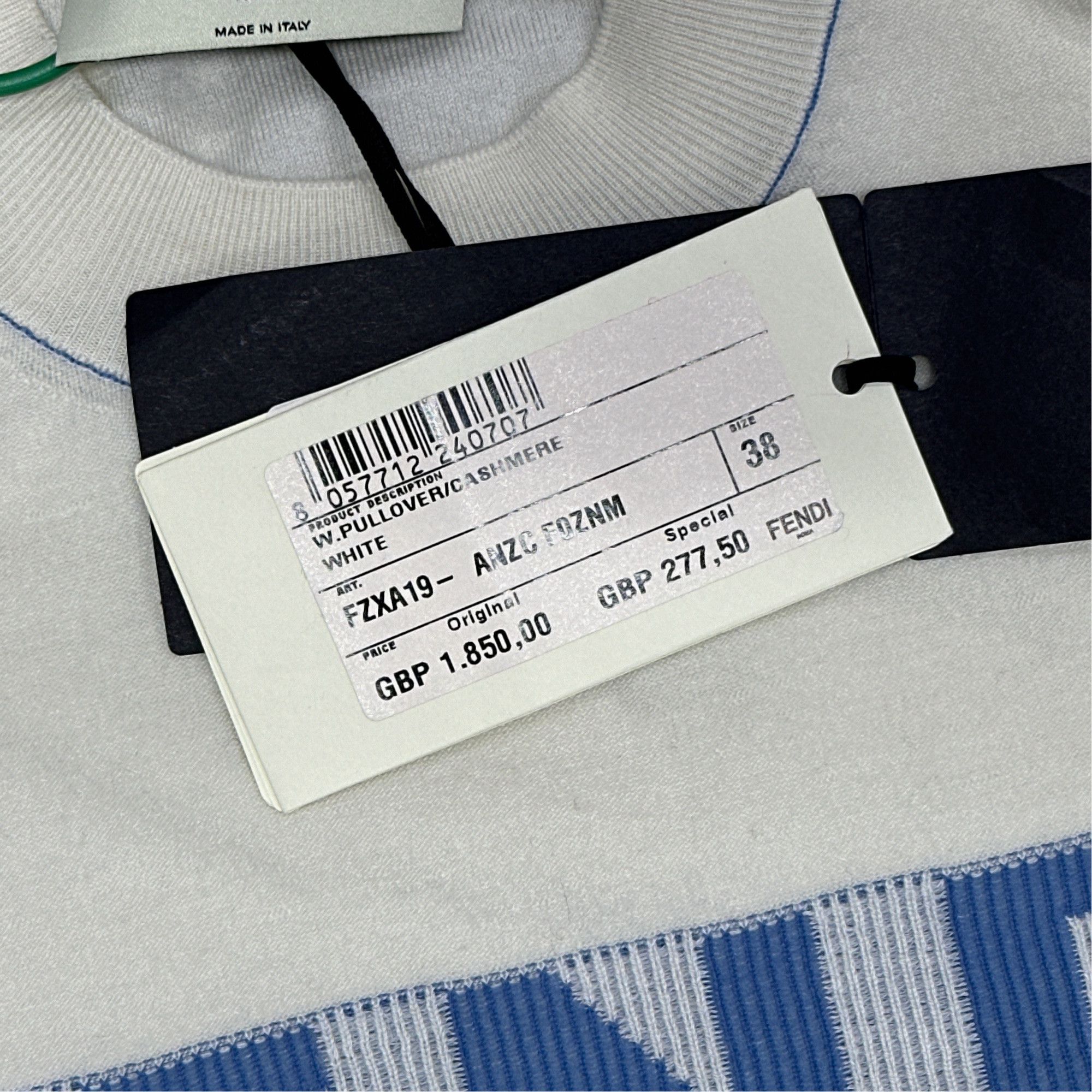 Fendi Fendi Logo Cashmere Sweater Size 38 Size XS / US 0-2 / IT 36-38 - 3 Thumbnail