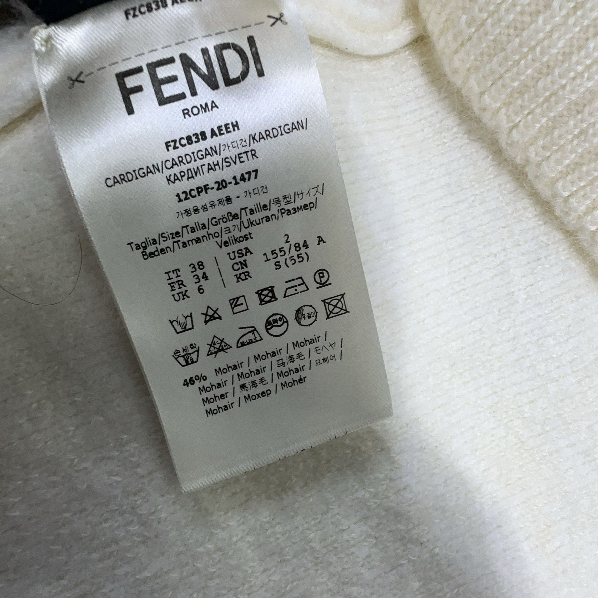 Fendi Fendi Mohair Cardigan Size IT 38 Size XS / US 0-2 / IT 36-38 - 4 Thumbnail