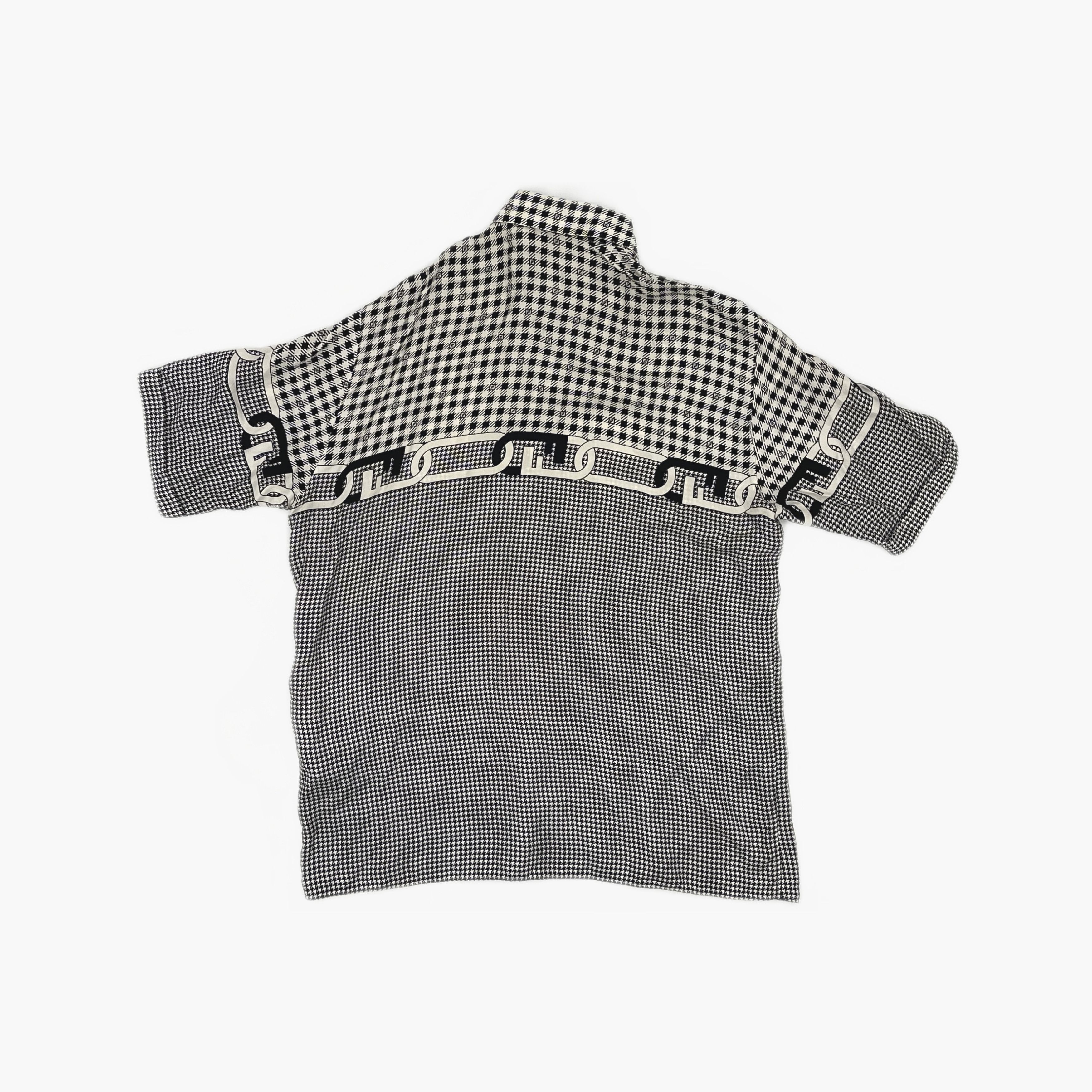 Fendi Fendi Houndstooth Silk Short Sleeve Shirt Size S Size US S / EU 44-46 / 1 - 2 Thumbnail