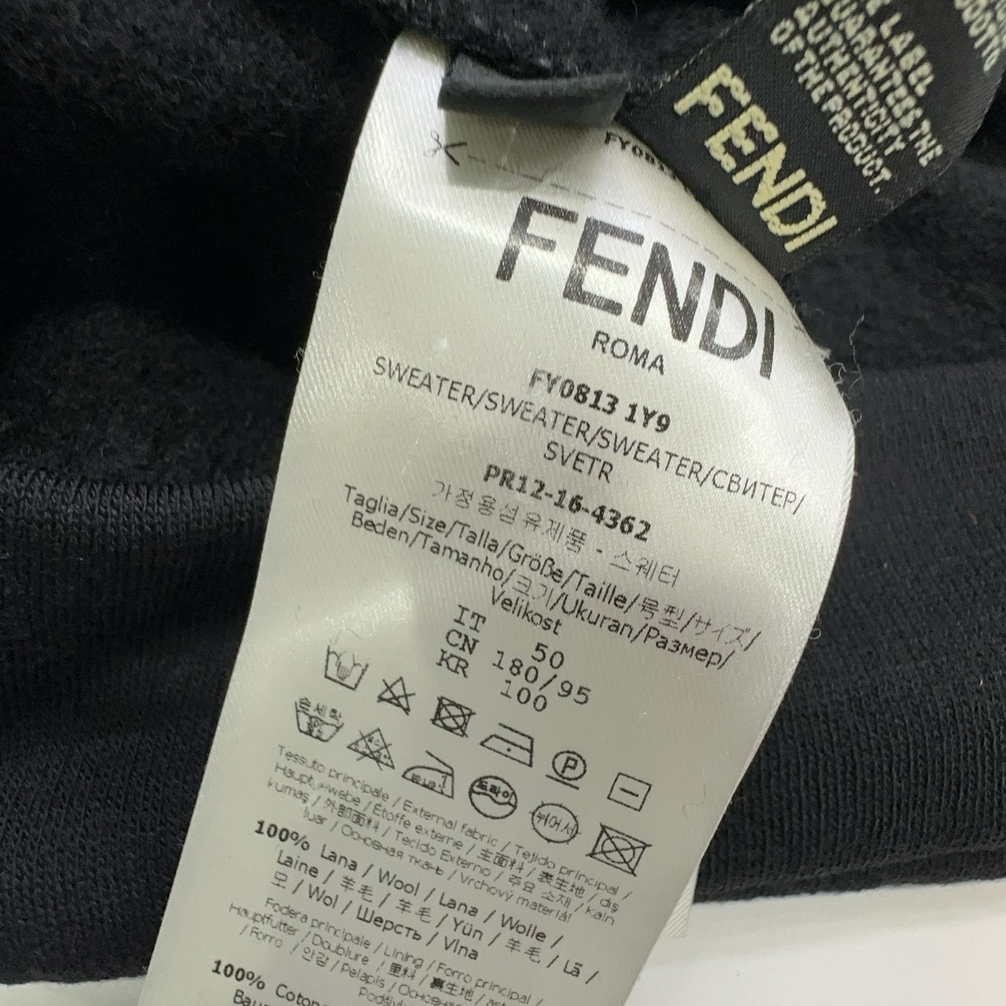 Fendi Fendi Monster Eye Zip-Up Hoodie Size 50 Size US M / EU 48-50 / 2 - 5 Thumbnail