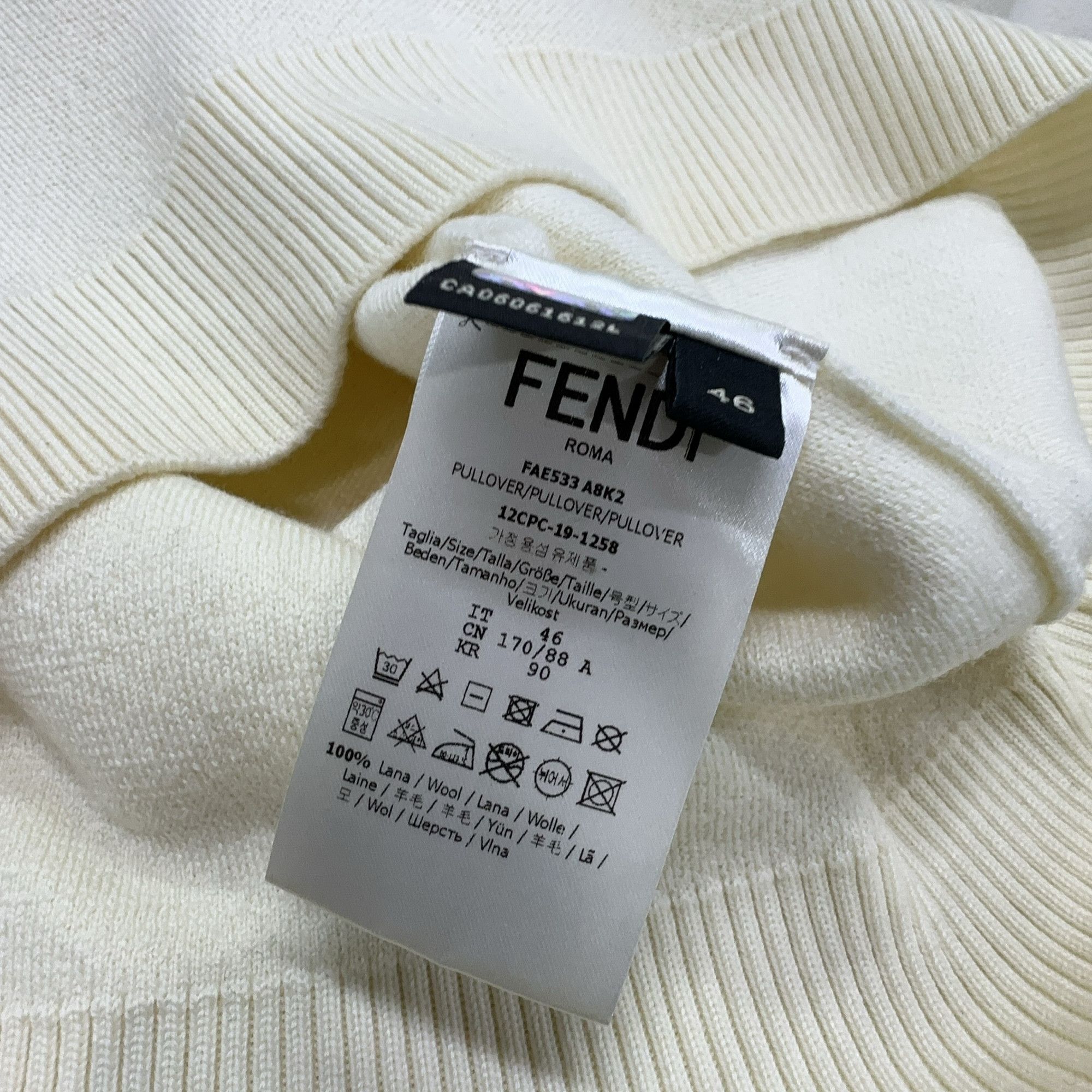 Fendi Fendi Logo Trim Knit Sweater White Size S Size US S / EU 44-46 / 1 - 4 Thumbnail