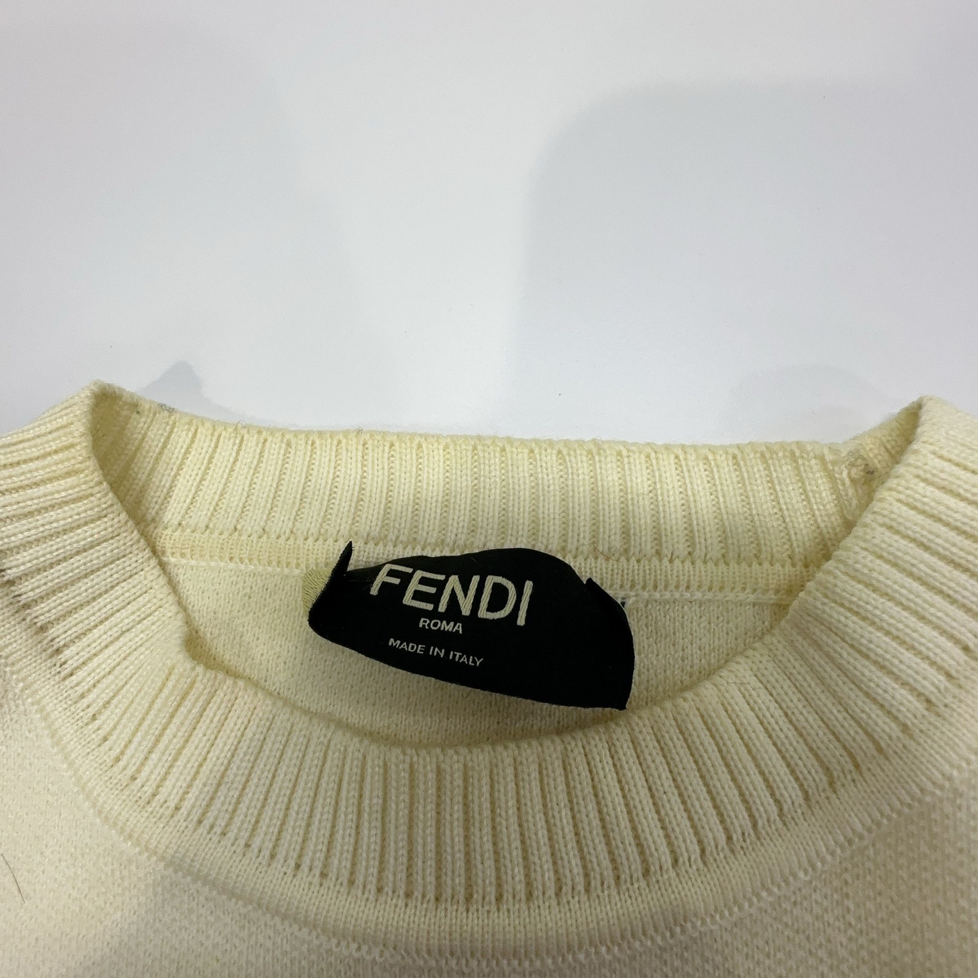 Fendi Fendi Logo Trim Knit Sweater White Size S Size US S / EU 44-46 / 1 - 5 Thumbnail