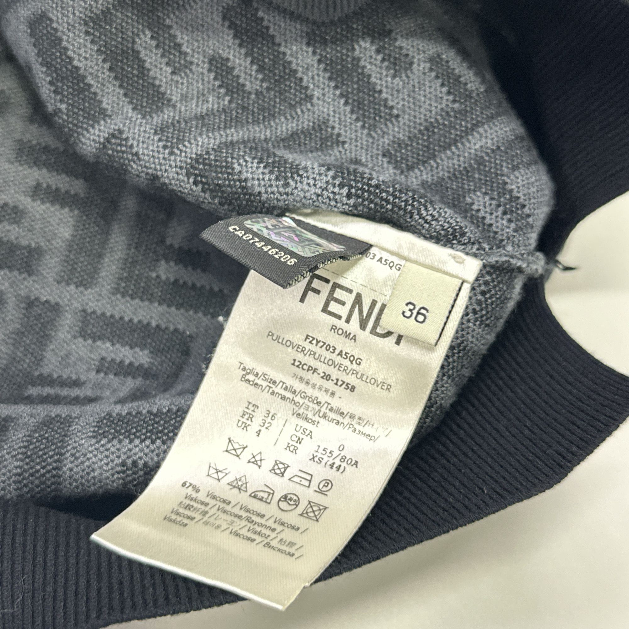 Fendi Fendi FF Monogram Sweater Size 36 Size XS / US 0-2 / IT 36-38 - 3 Thumbnail